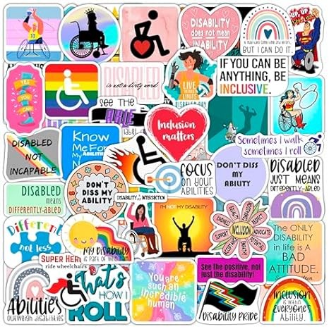BulbaCraft Disability Stickers – Waterproof Vinyl Decals for Pride & Gifts
