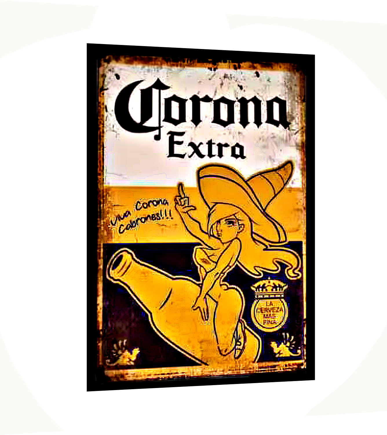 Corona Extra Vinyl Sign Sticker Beer – Lager Brewery Mexico – Bar Import Drink