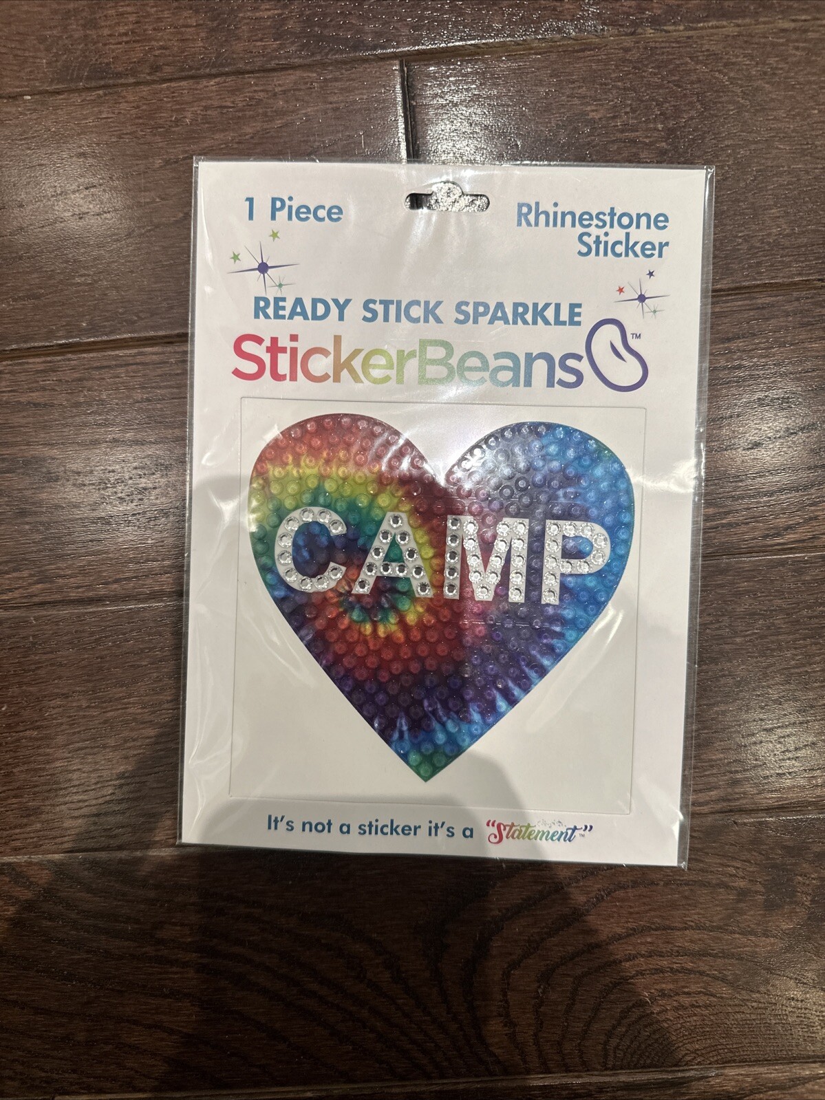 NEW StickerBeans Large Tie Dye Camp 5” Sticker