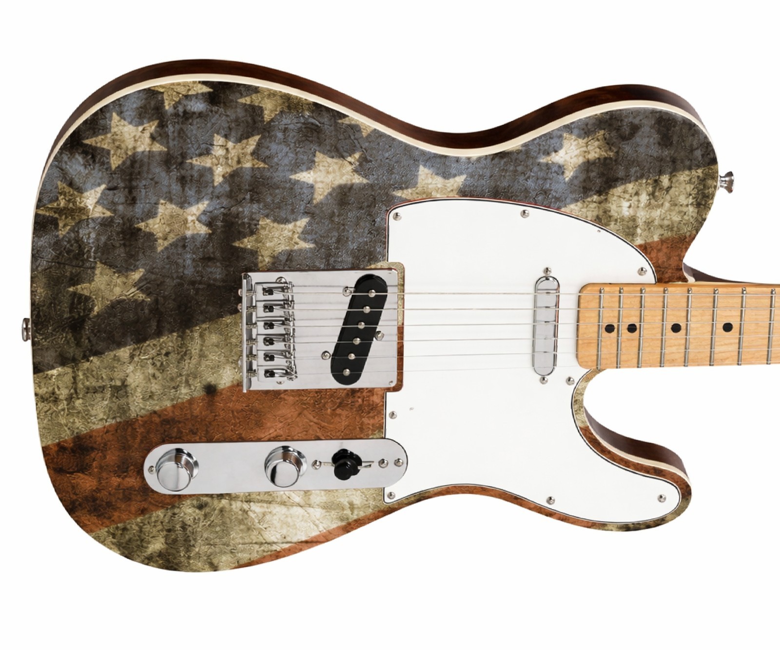 Guitar Skin Wrap Laminated Vinyl Sticker Decal for any Guitar USA Flag GS20