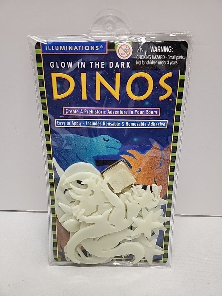 Vintage Glow in the Dark Dinosaurs And Stars Illuminations 1997