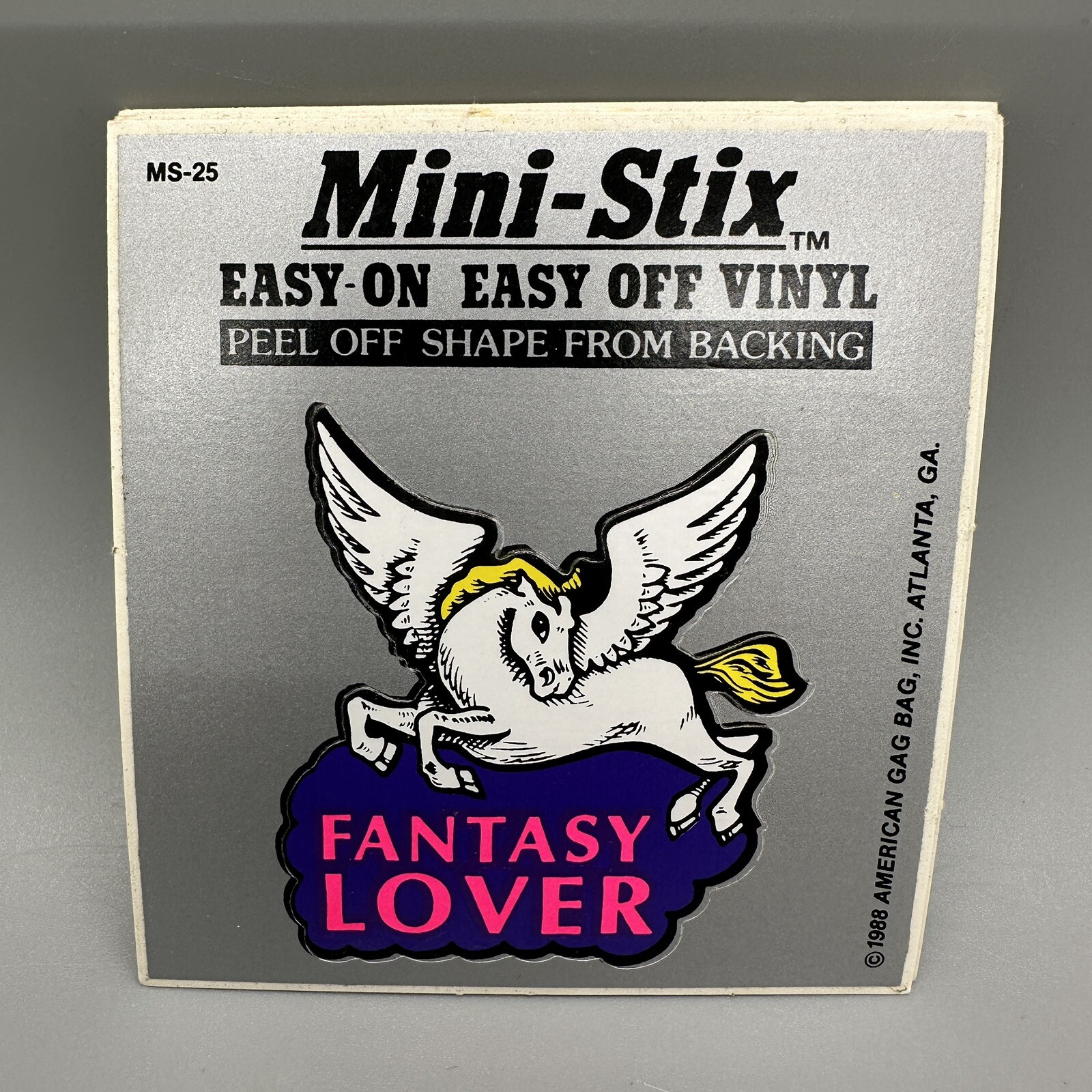 1988 Vintage "Fantasy Lover" Black Light Retro Vinyl Sticker Cut-Out Shape