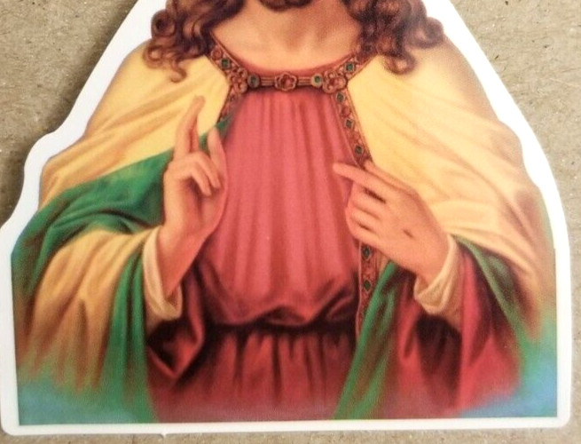 Jesus Sticker God Catholic Holy Rosary Christian Spiritual Religious Rainbow