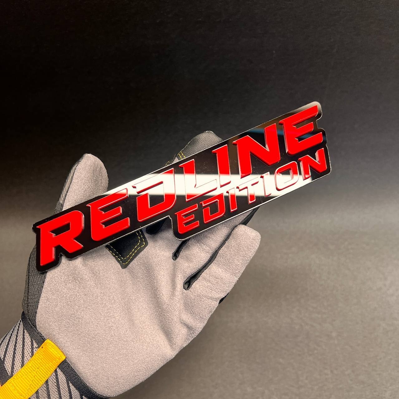 REDLINE EDITION 3D Car Badge Fender Emblem – Grille Holder Acrylic Car Decal 1PC