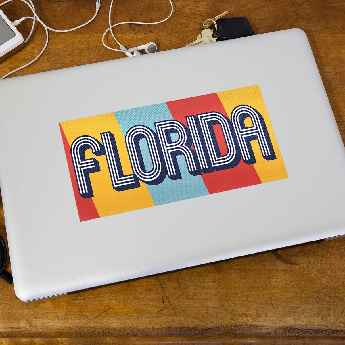 Bumper Sticker: Florida Retro Style Font, Retro FL, US State Souvenir