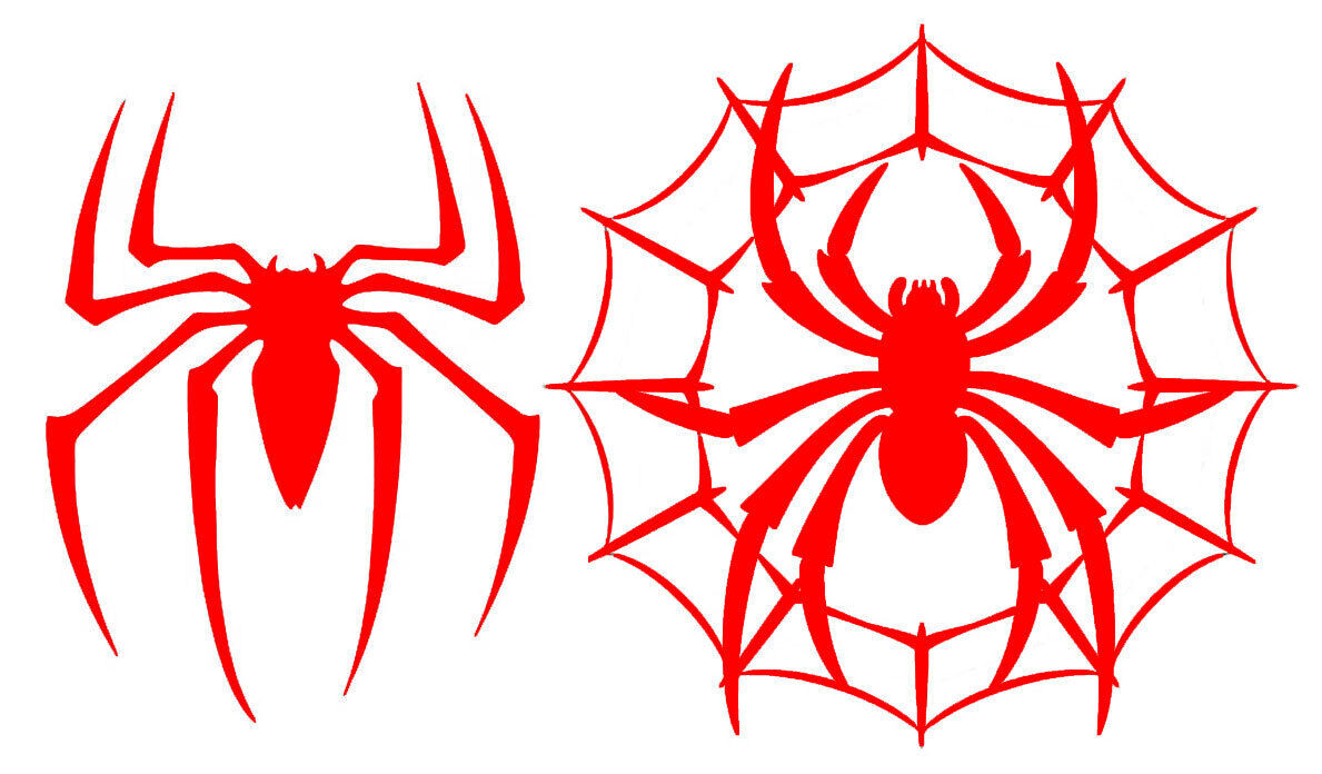 2 Spider Web Graphic Vinyl Decal Car Truck Window Tumbler Laptop Tablet Notebook