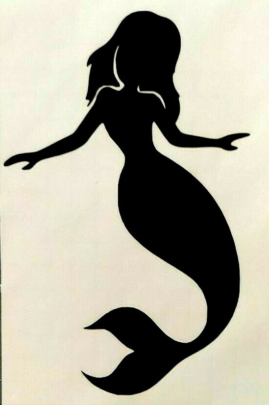 Mermaid Silhouette Vinyl Decal Sticker home laptop choose color/size