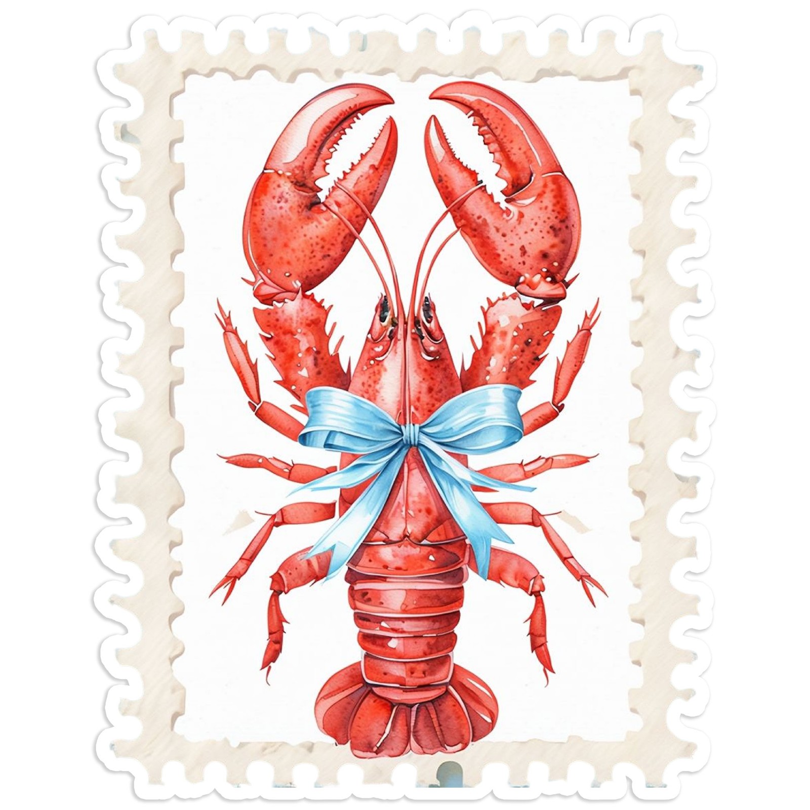 Lobster Stamp Art – Vinyl Decal Sticker – Car Window Laptop – #1666