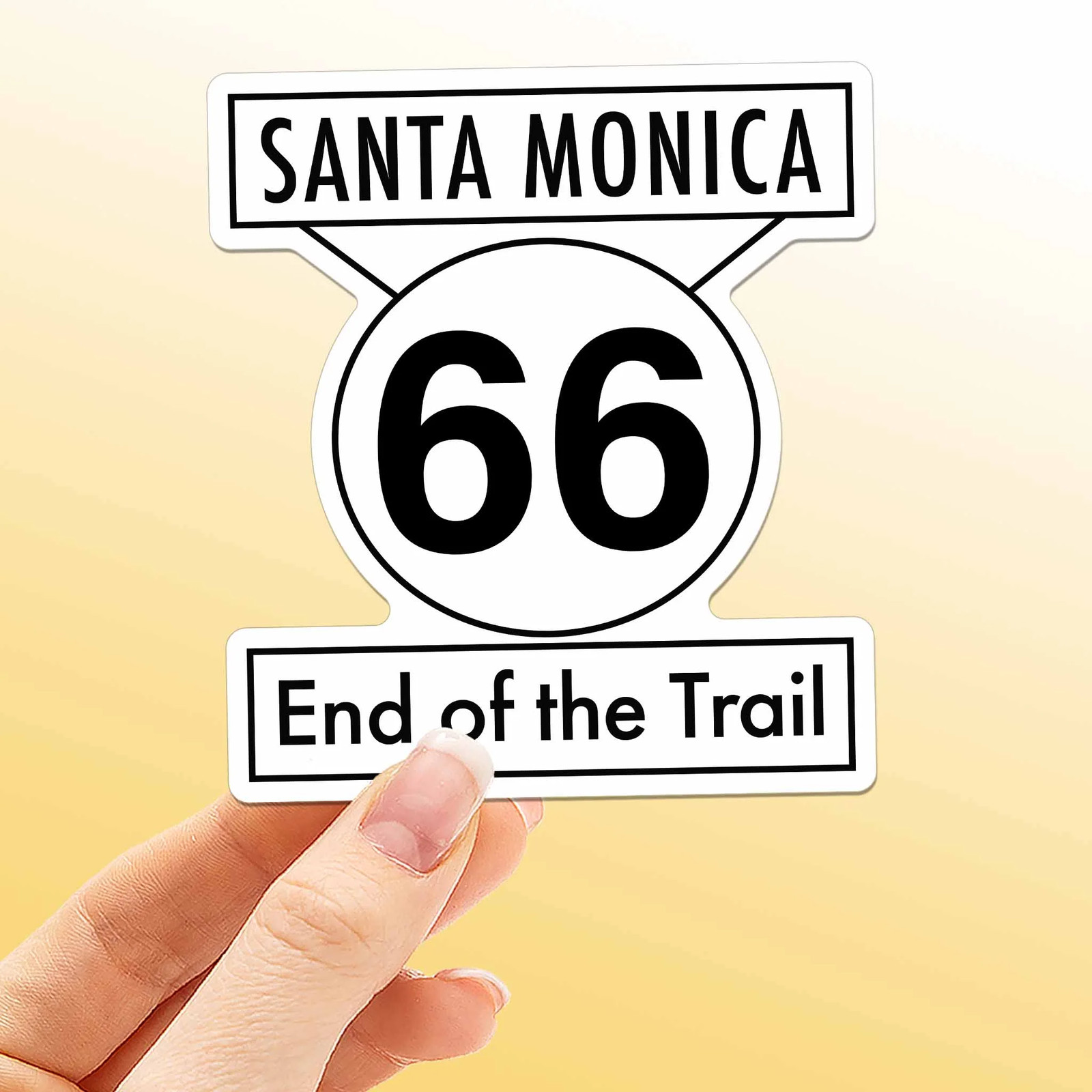 Santa Monica End of Route 66 Sticker – Southern California Decal