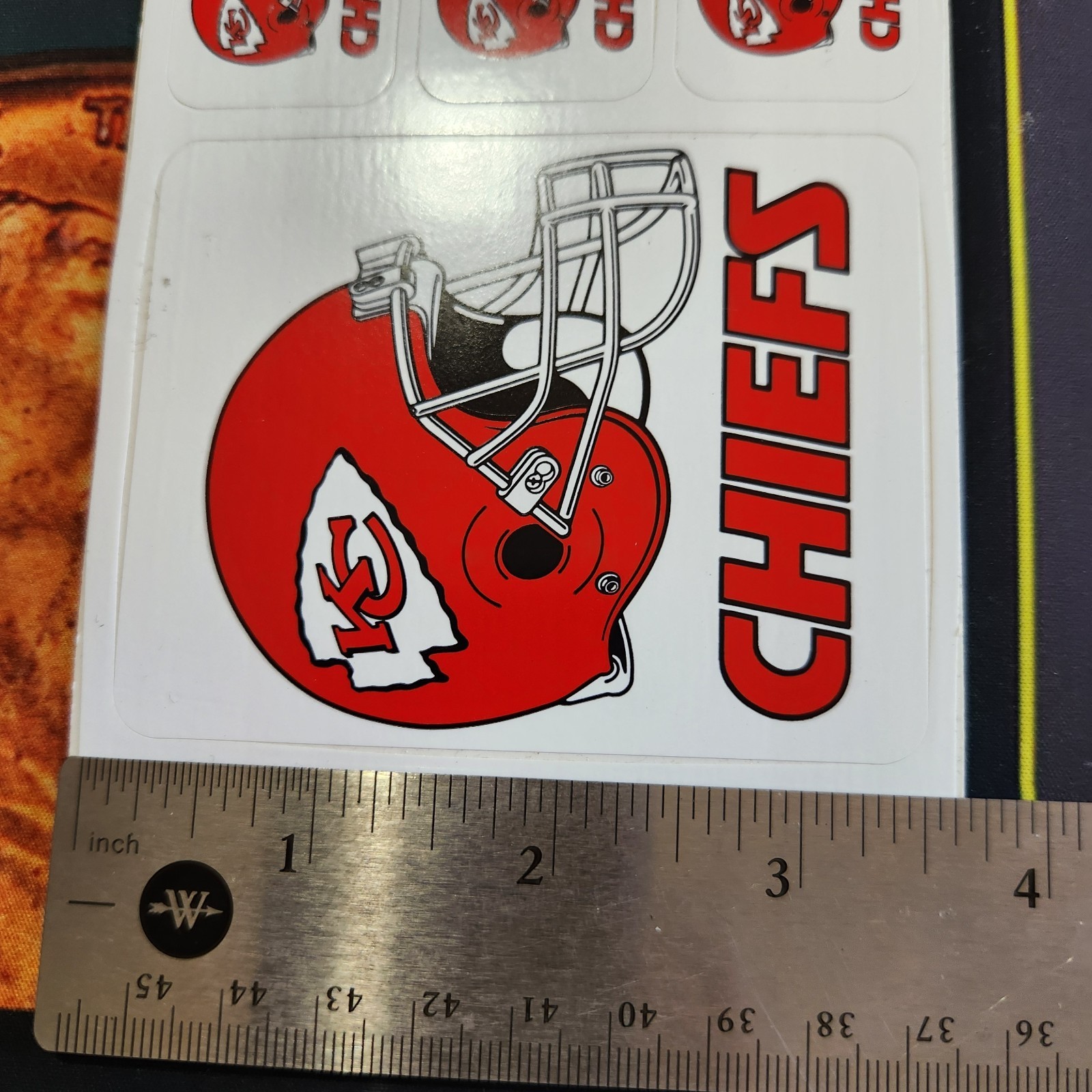 Kansas City Chiefs Helmet Set Of 4 Logo Football Stickers