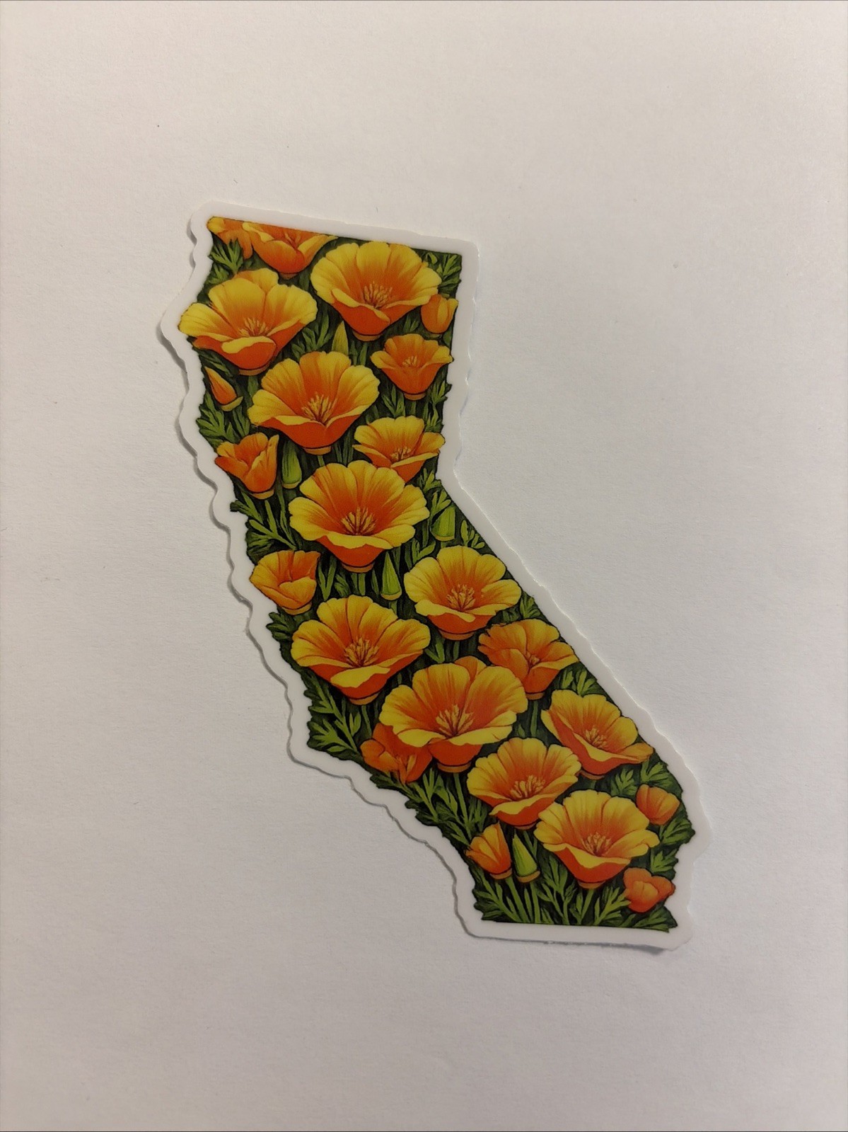 California State Outline Golden Poppy Sticker