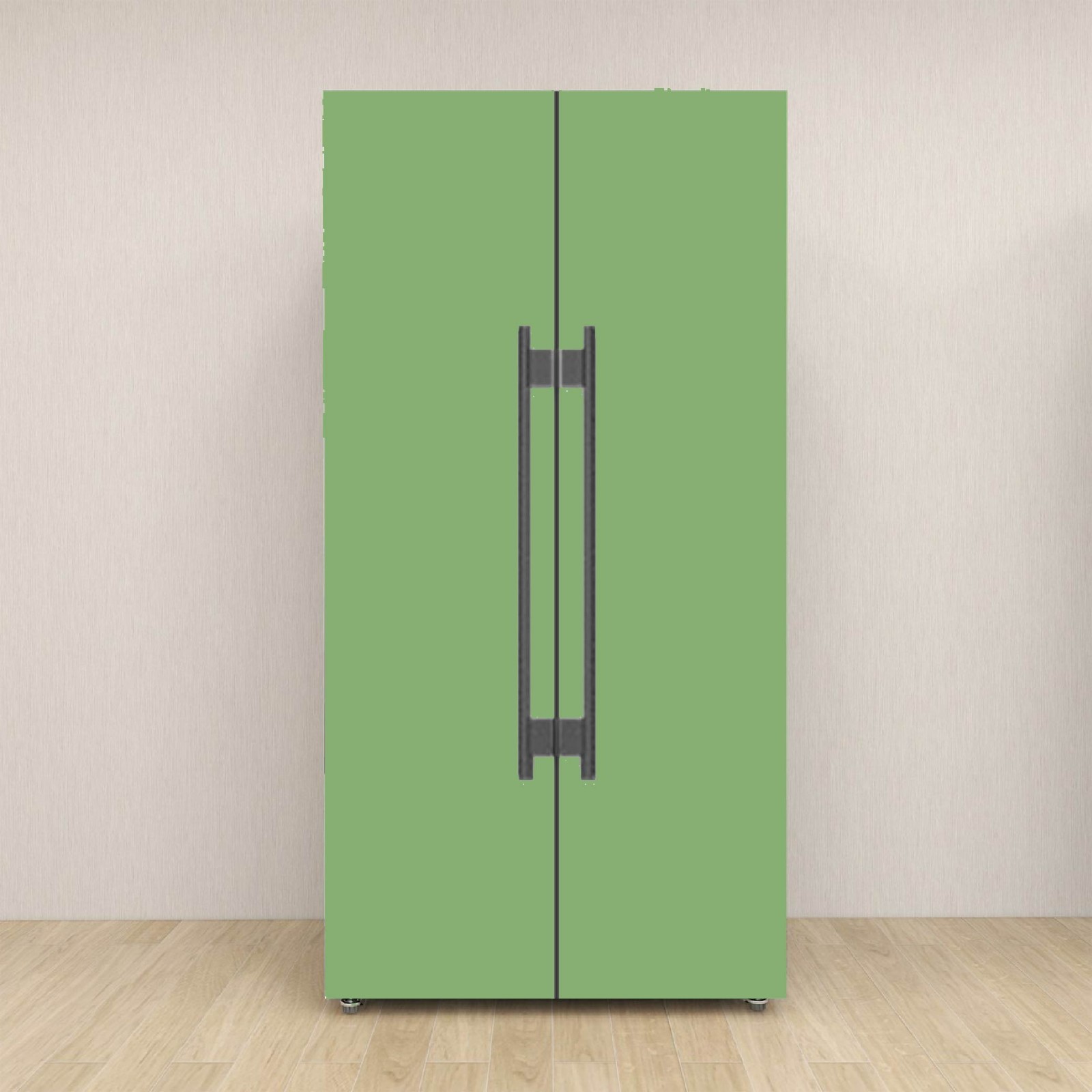 Sage Green Vinyl Refrigerator Cover – Simple and Sophisticated