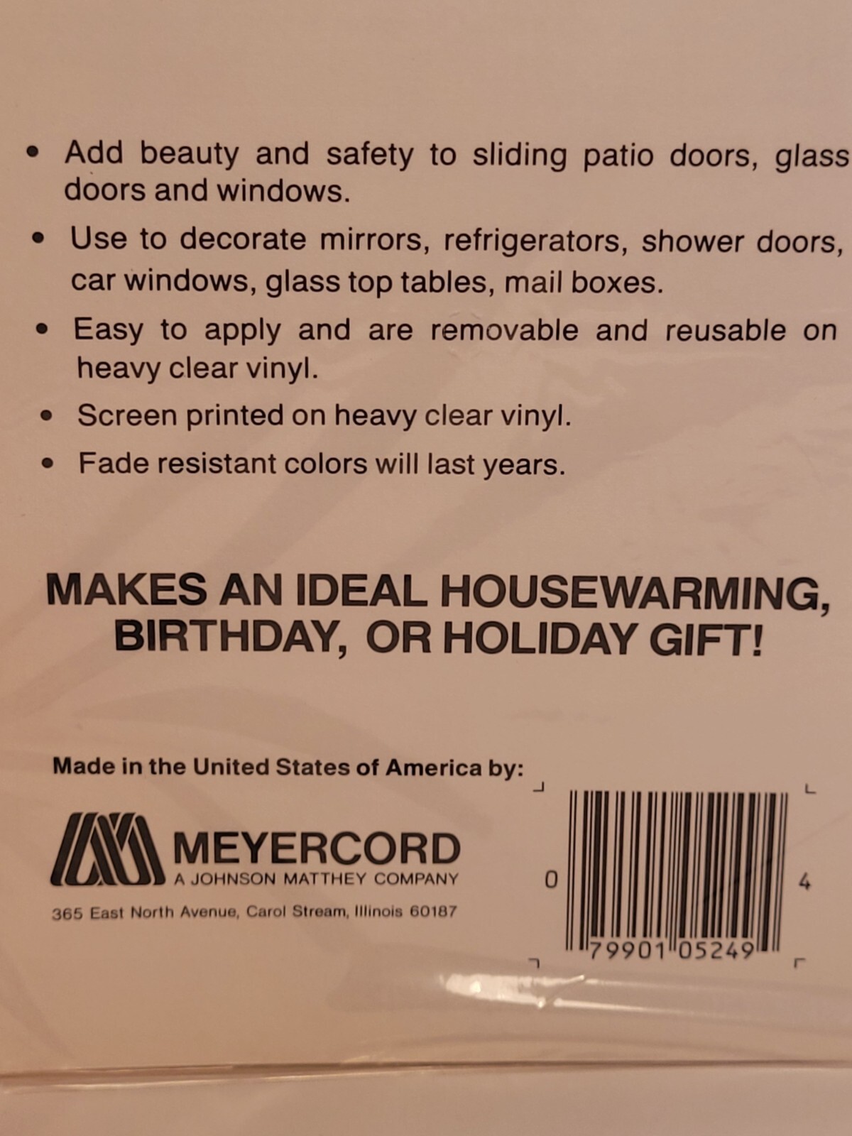 Vintage Meyercord Decalart Glass Door Window Decorative Safety Decals Seahorse