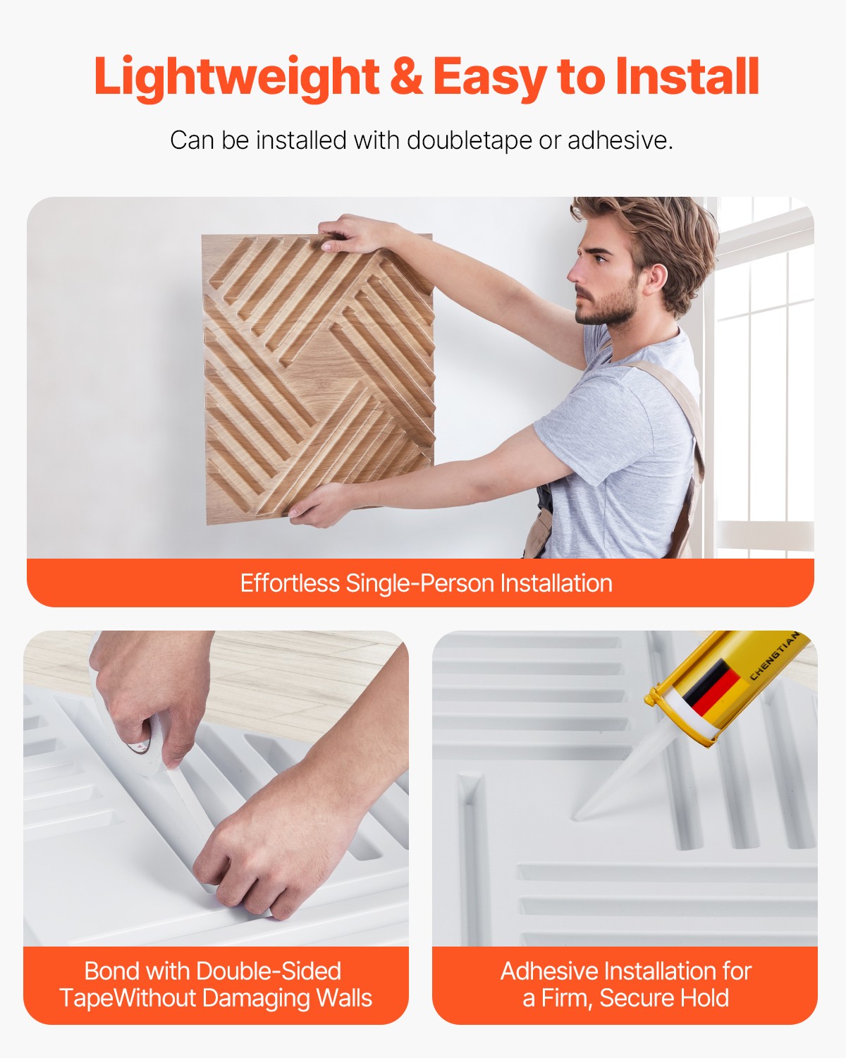 3D Wall Panels 12-Pack 19.7×19.7 in PVC 32 Sq.Ft Coverage Slat Light Wood Color
