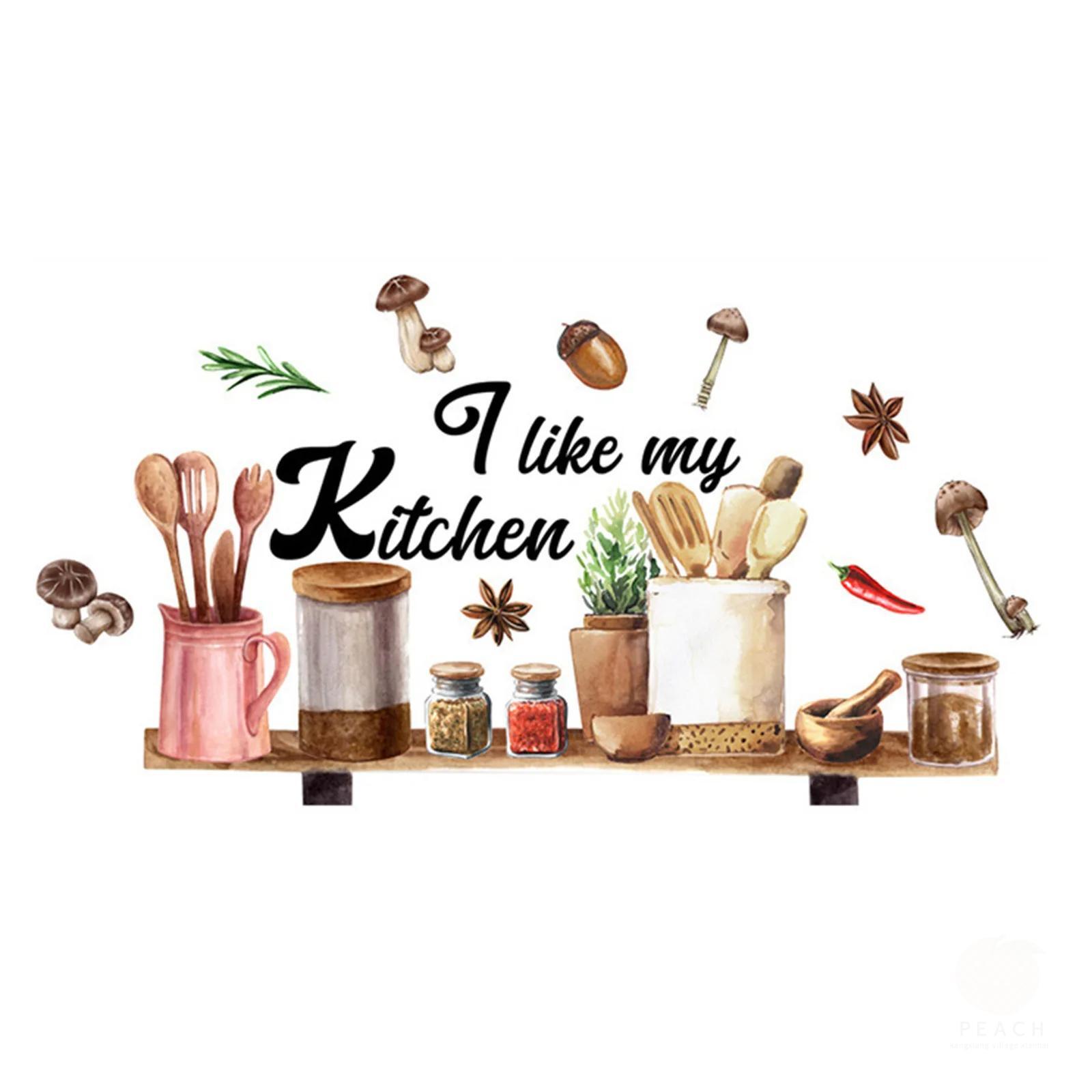 Waterproof Removable Wall Stickers – Hand-painted Pvc Decals for Stylish Kitchen