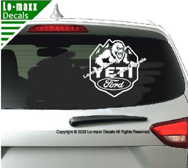 Ford Yeti Die Cut Vinyl Decal Sticker Avery Dennison Car Truck Toolbox