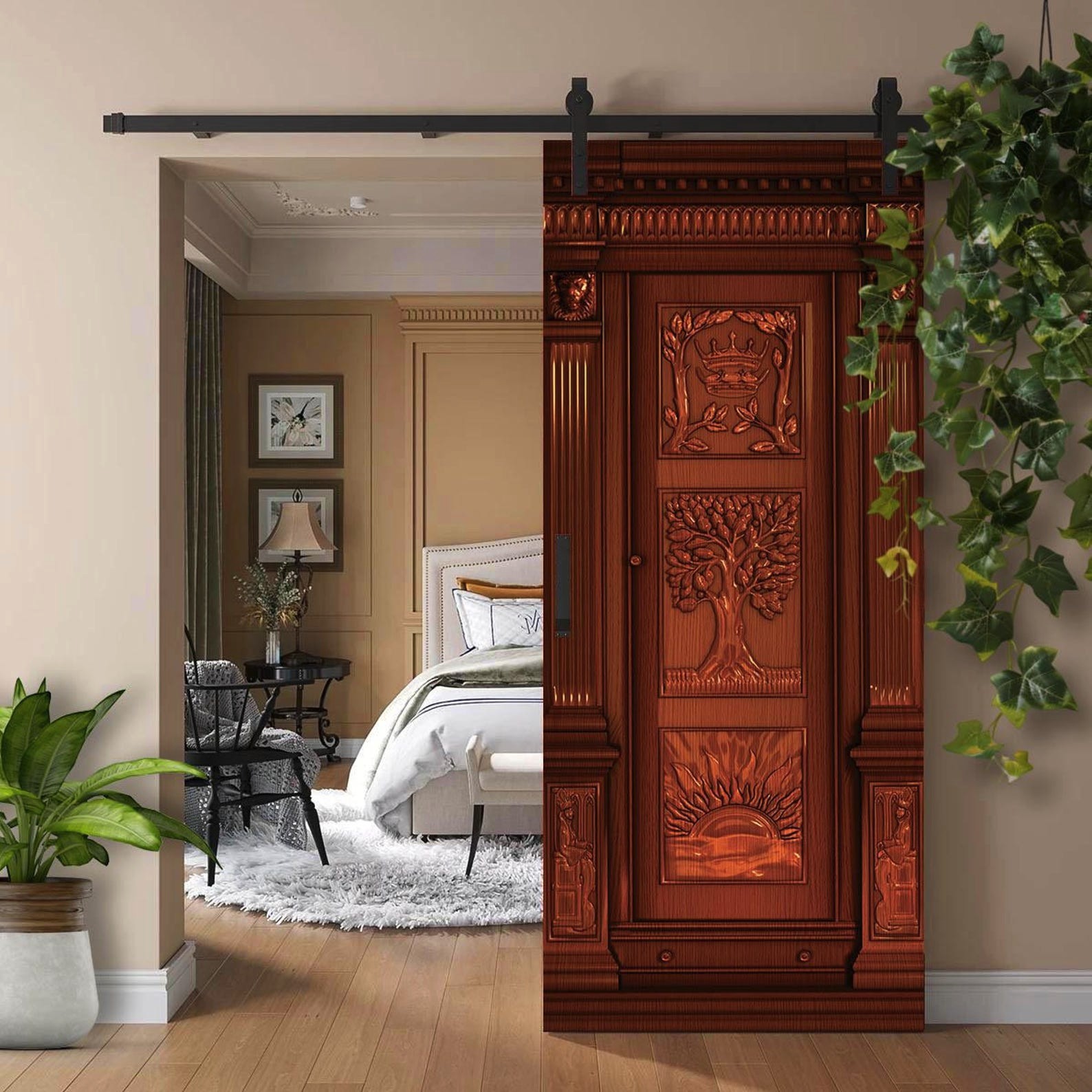 Narnia Mural, Magic Wardrobe Door Wrap, Fantasy Cover, 1-piece Laminated Sticker