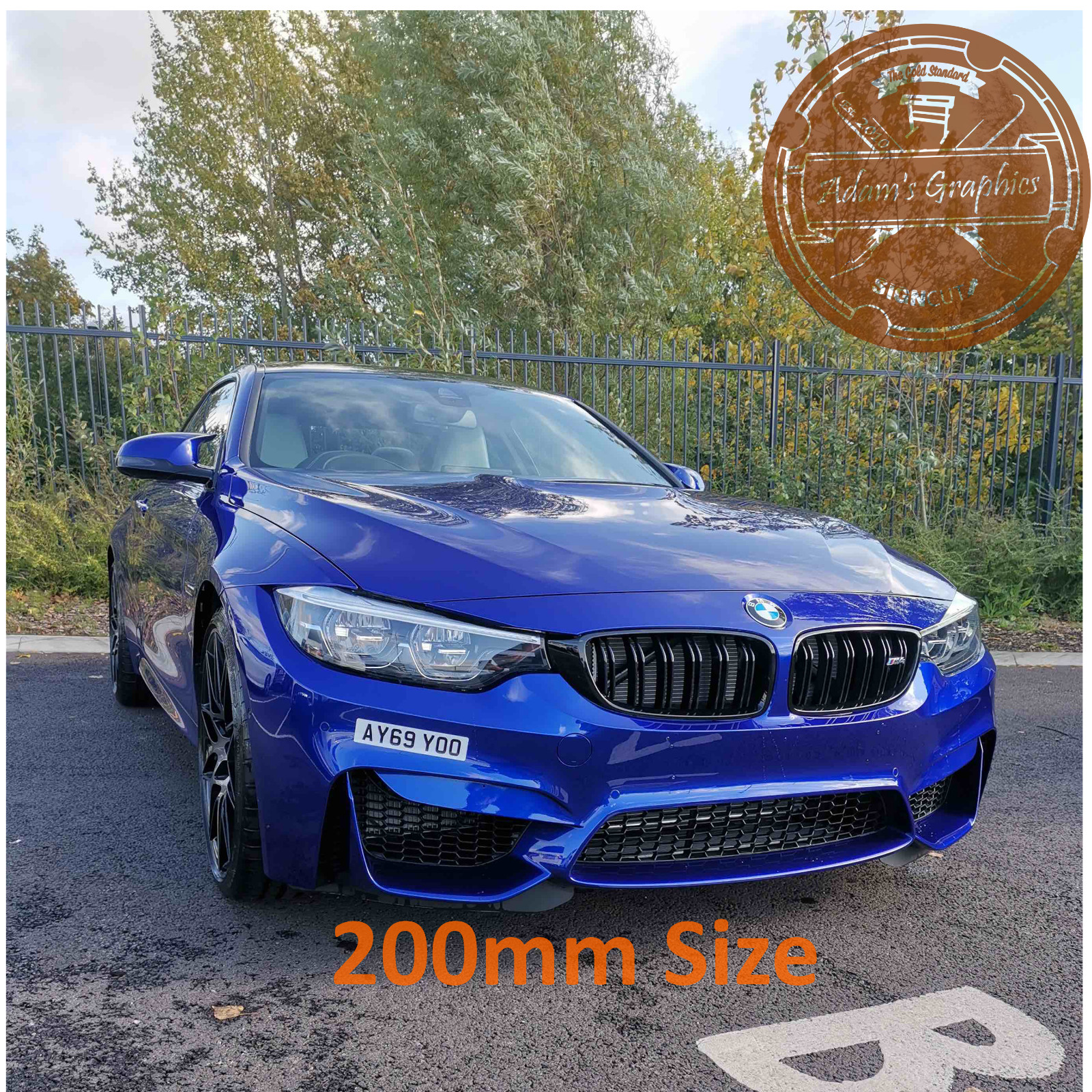 Adesivo Targa – 3 Misure – Mini Piccolo UK Completo Misura Riflettente Vinile