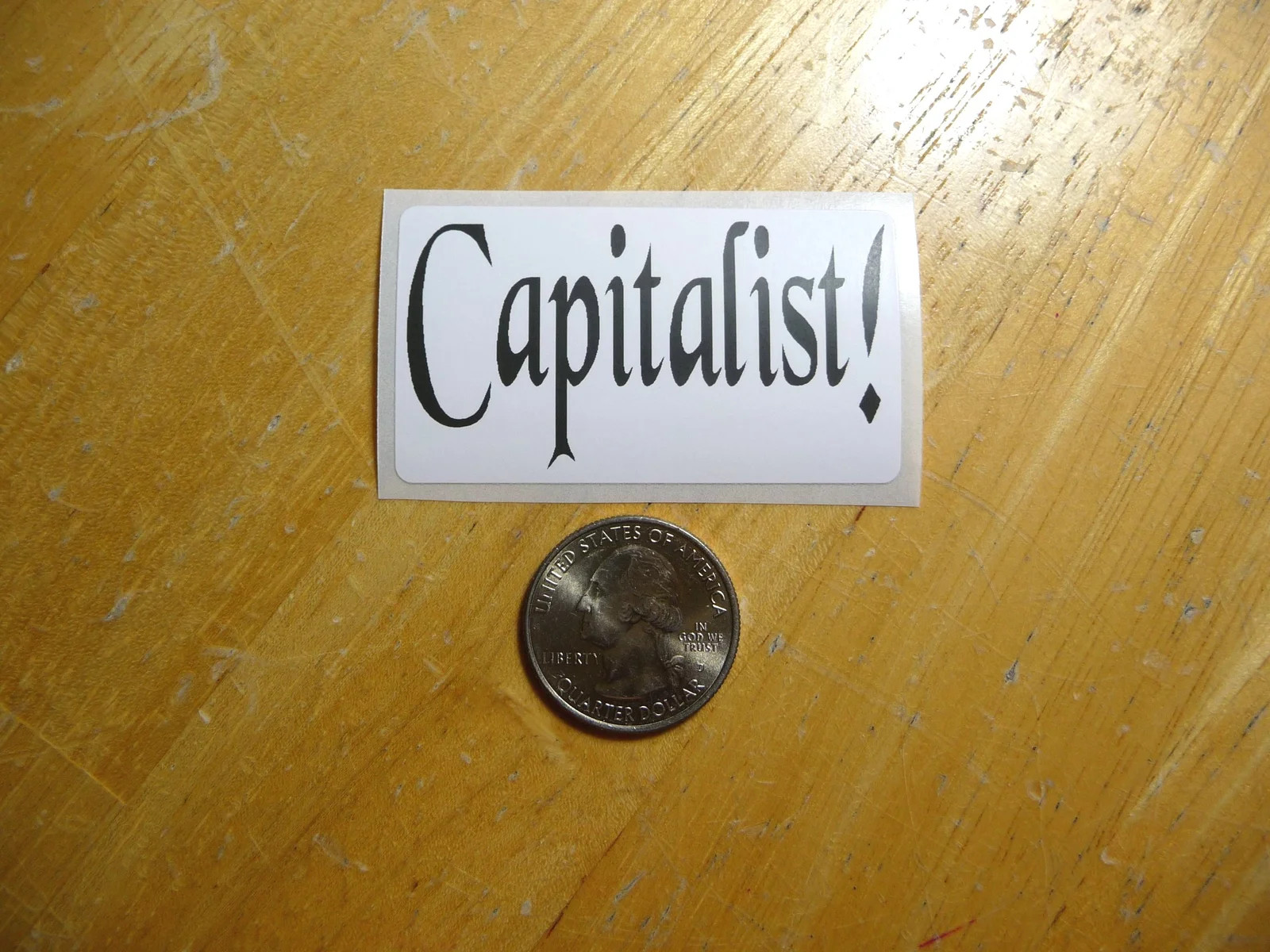 CAPITALIST STICKER DECAL 1 – 50 BULK PACK FUNNY MONEY INVEST