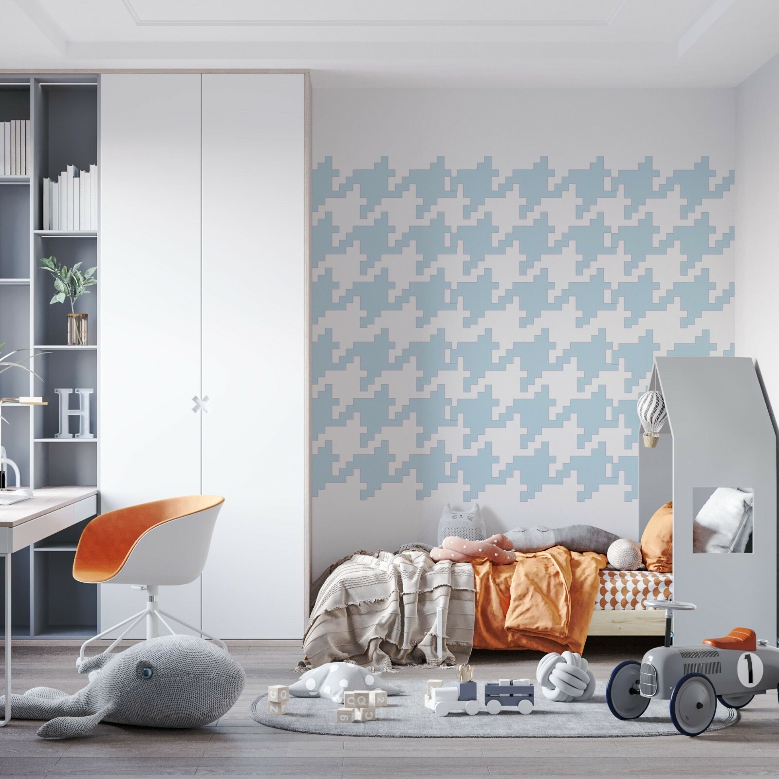 Vinyl Kids Teens Bedroom Nursery Room Décor Pixelized Patterns Design Wall Decal
