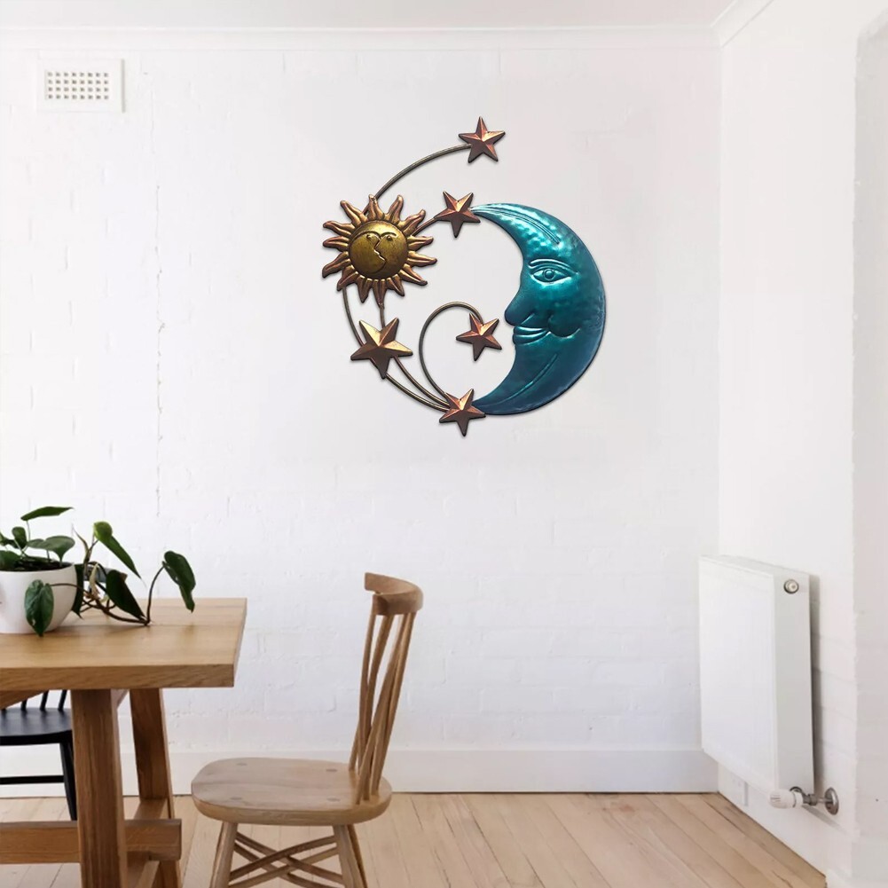 Moon and Sun Wall Decor Intricate Design Suitable for Indoor and Outdoor Spaces