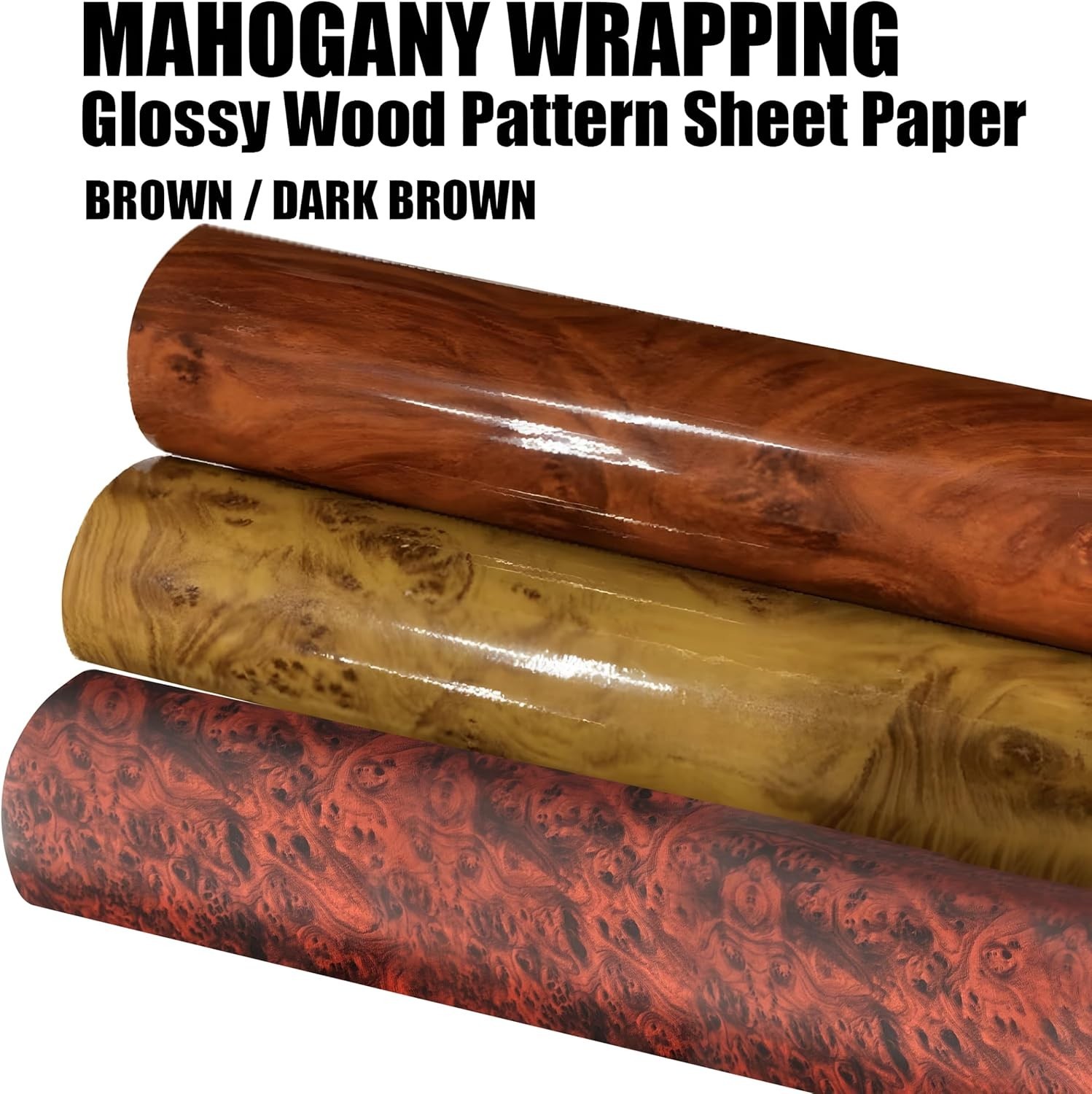 Mahogany Vinyl Wrap -Self Adhesive Film 12 x 60 Inch Glossy Wood Grain Decal …