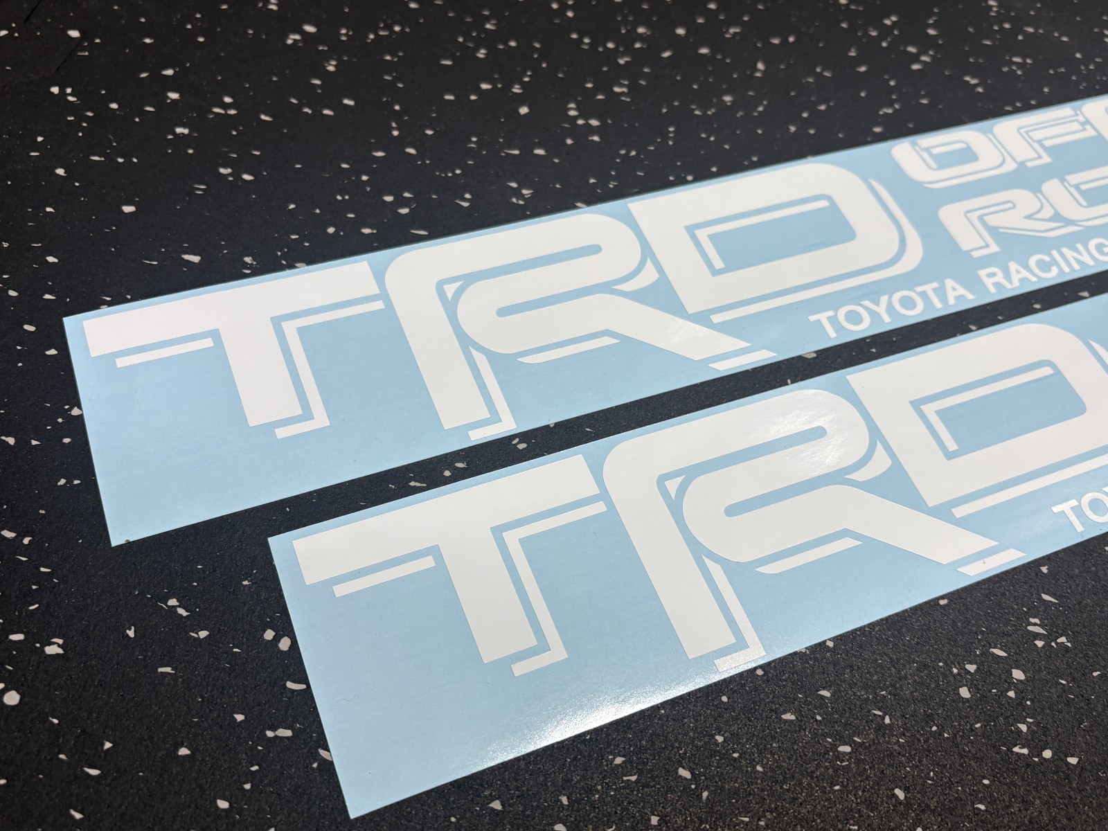2x White TRD Off Road Vinyl Decal fits Tacoma 4Runner Tundra Truck (Outdoor Use)