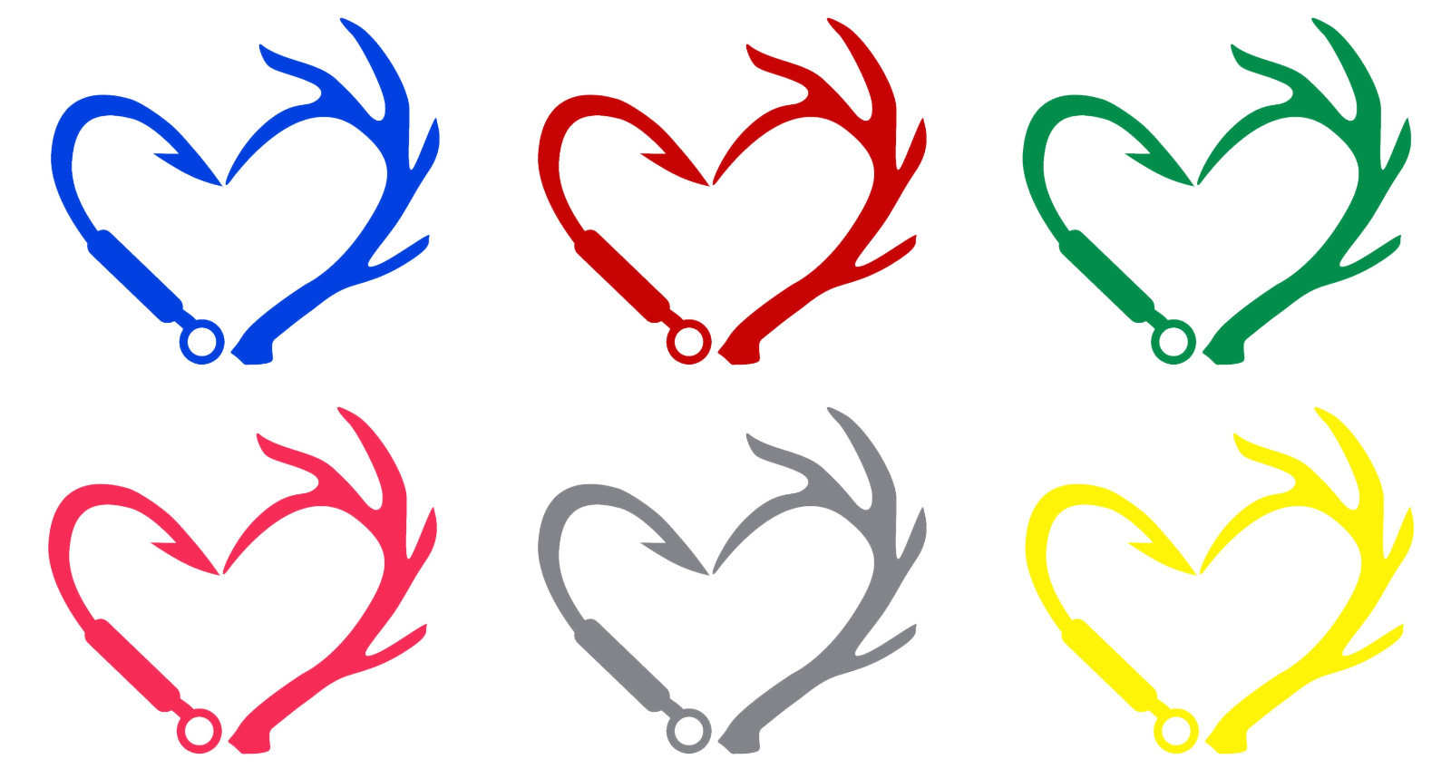 Vinyl Decal Truck Car Sticker Laptop – Hunting Fishing Love