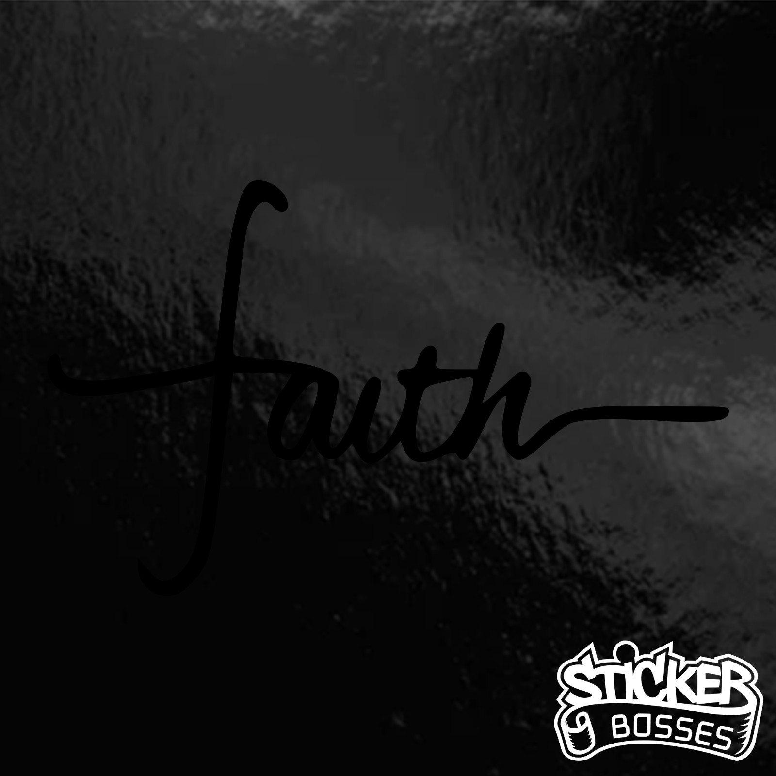 Faith Script Cursive Vinyl Decal Sticker Car Window Christian