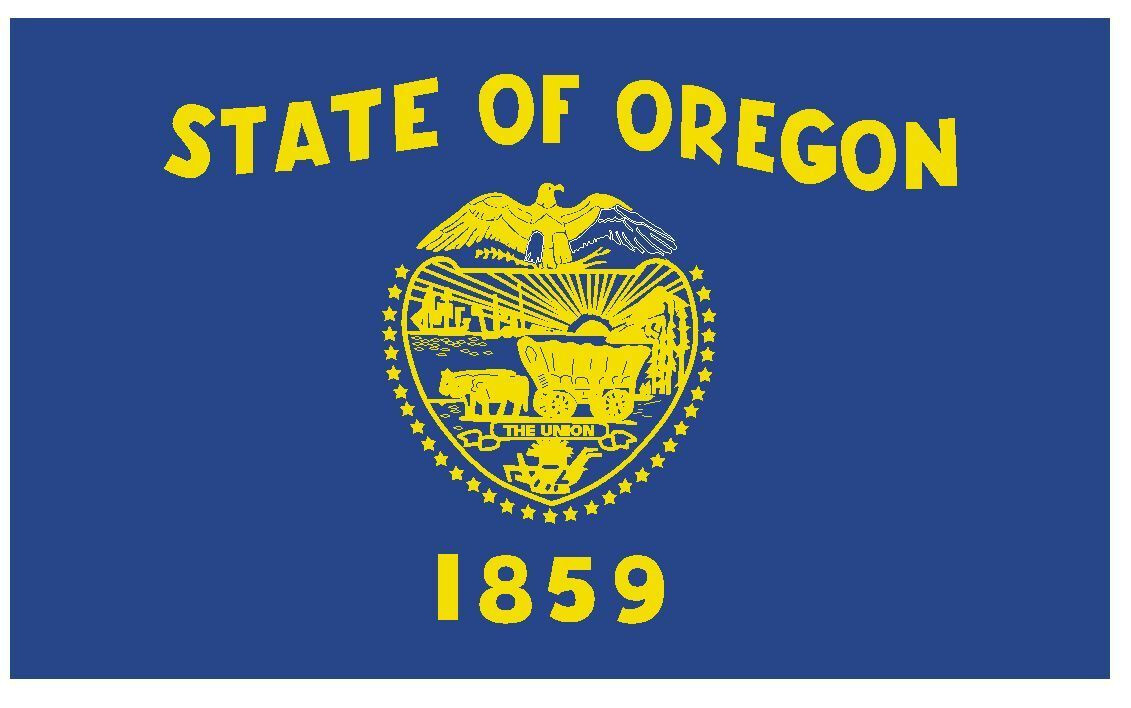 Oregon State Flag Sticker Decal F373