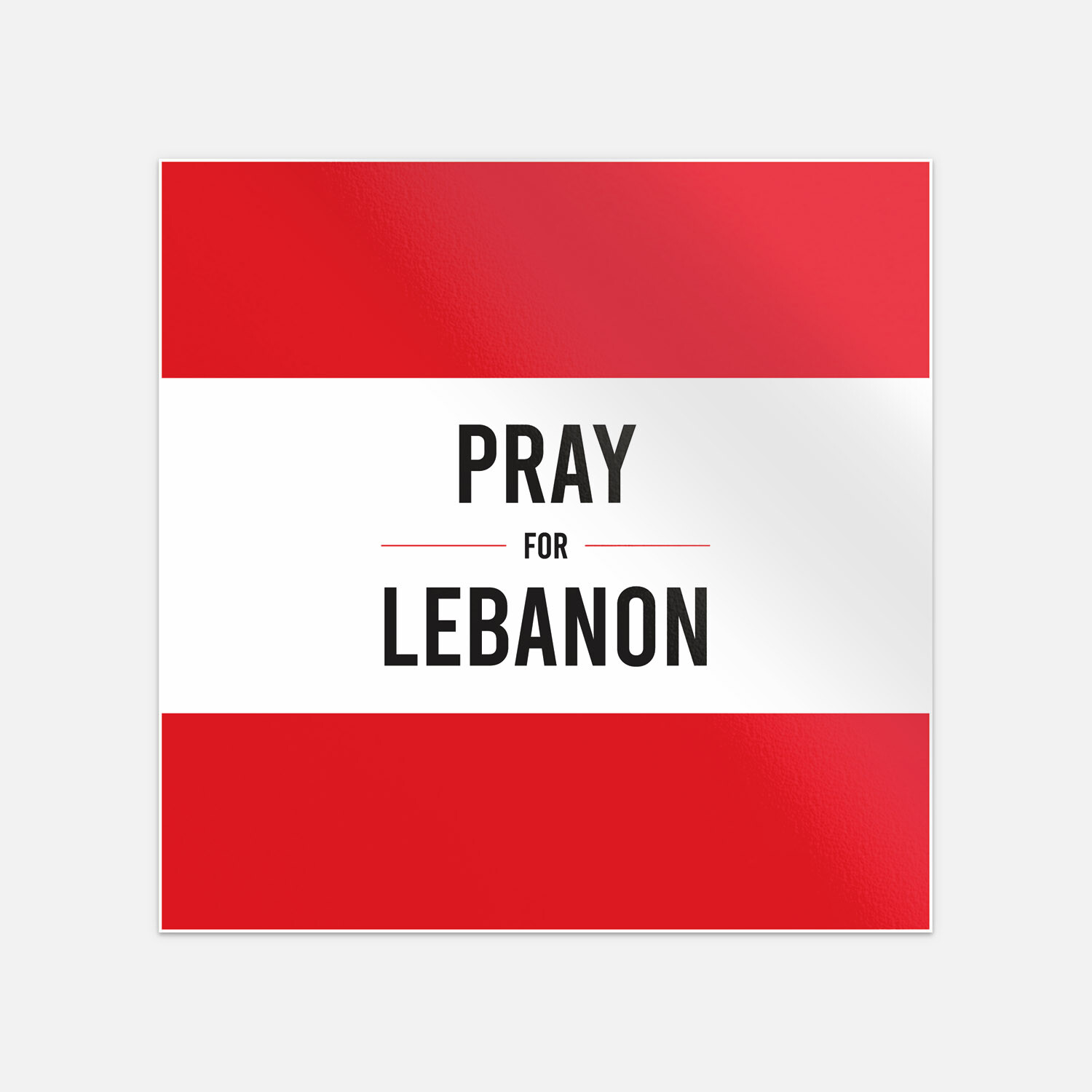 Pray For Lebanon Flag Vinyl Sticker Decal