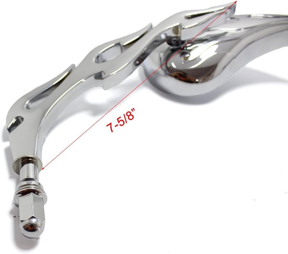Chrome Custom Flame Tear Drop Motorcycle Mirrors for Harley Davidson Sportster S
