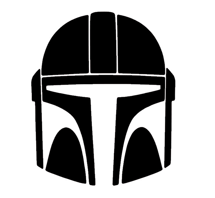 MANDALORIAN MANDO'S HELMET STAR WARS Decal Stickers for Cars, Windows, Laptops