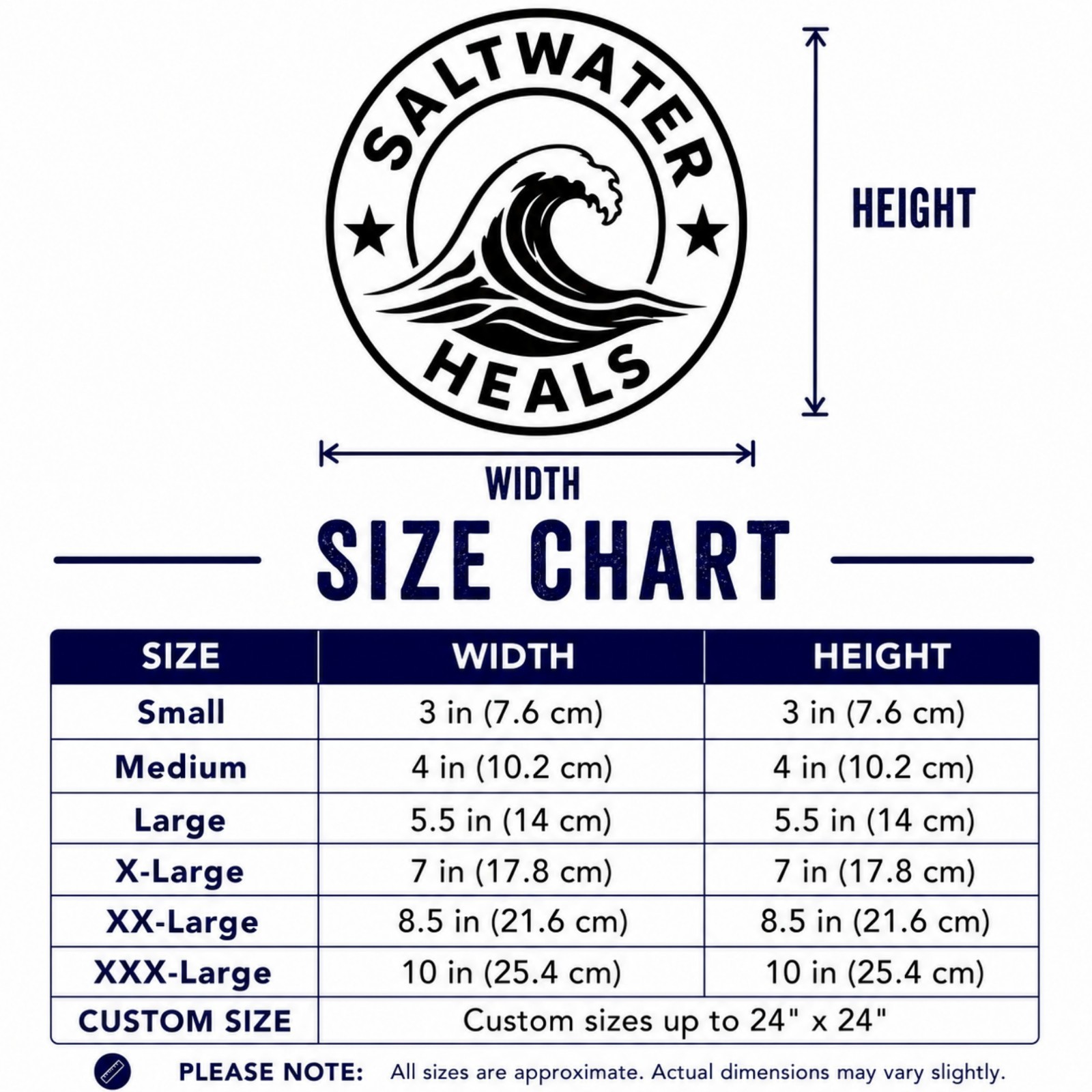 Saltwater Heals Logo Salt Life Vinyl Decal Sticker – watersports boating surfing