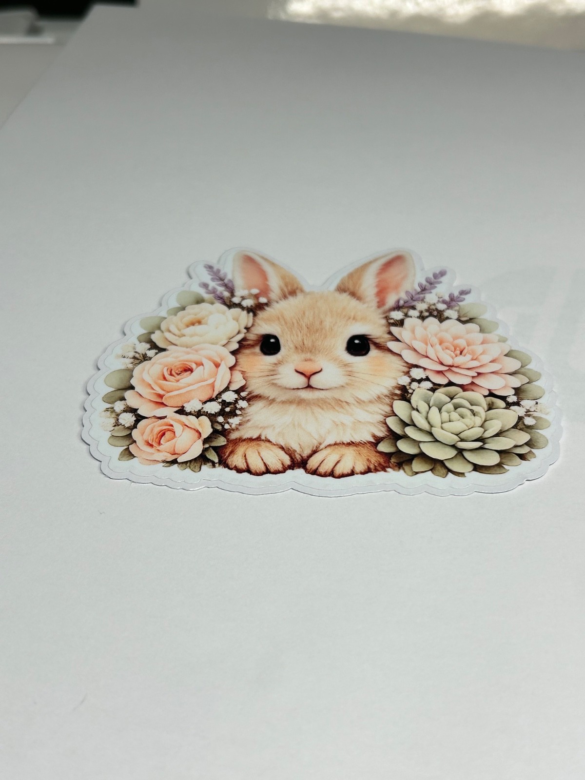Matte or glossy bunny sticker