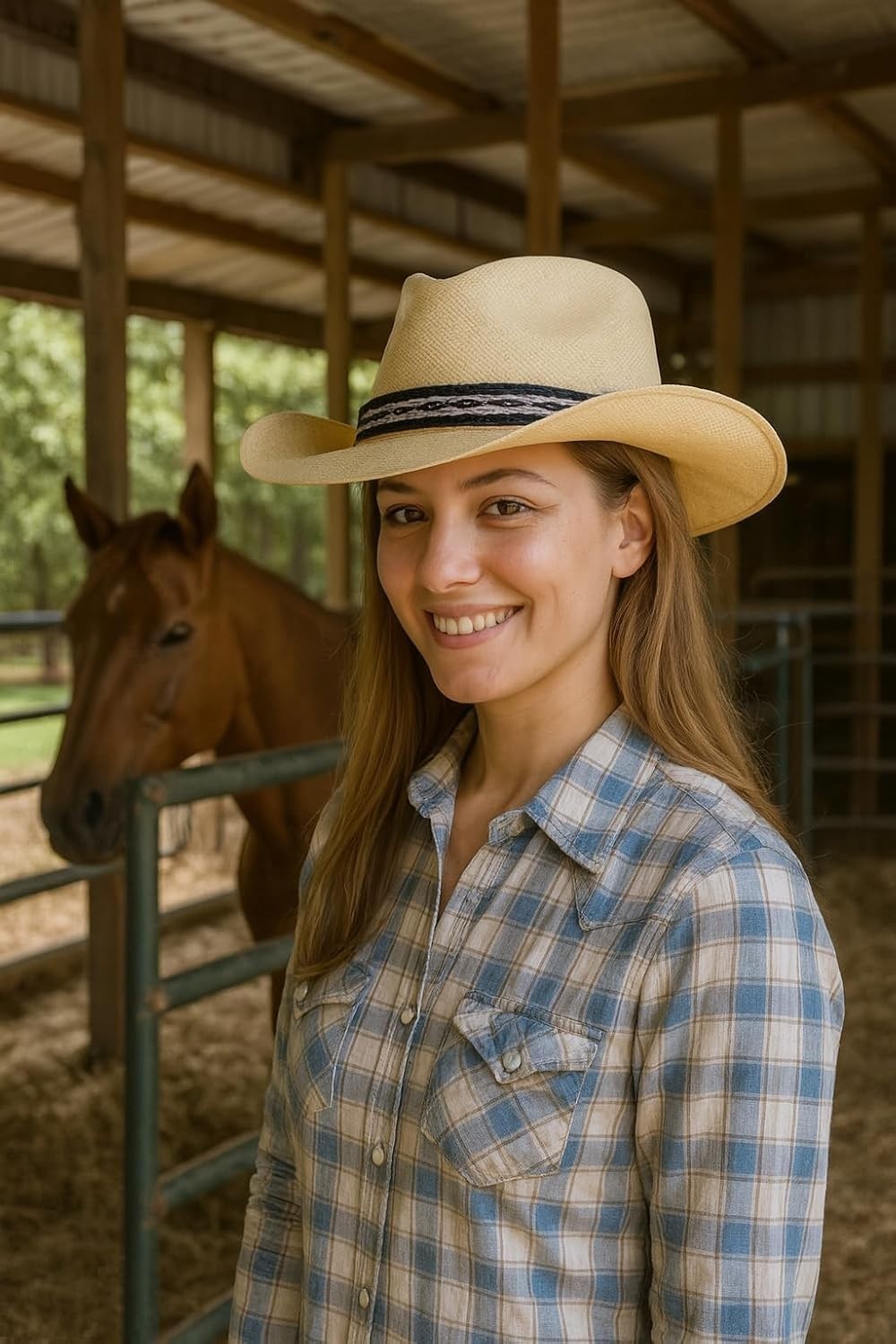 Natural Horsehair Hat Bands for Cowboy & Panama Hats – Unisex Western Accessorie