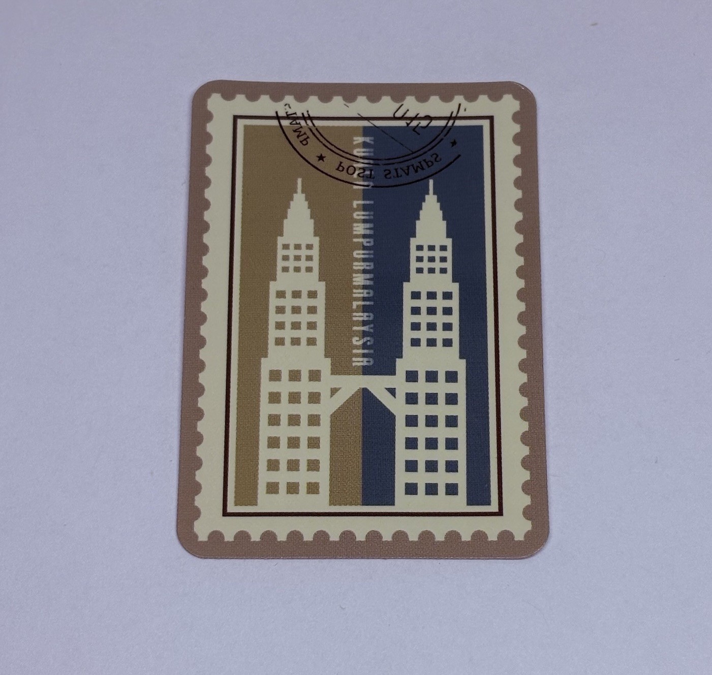 Petronas Twin Towers Postage Stamp Novelty Sticker Vinyl Decal Travel Art Tc9