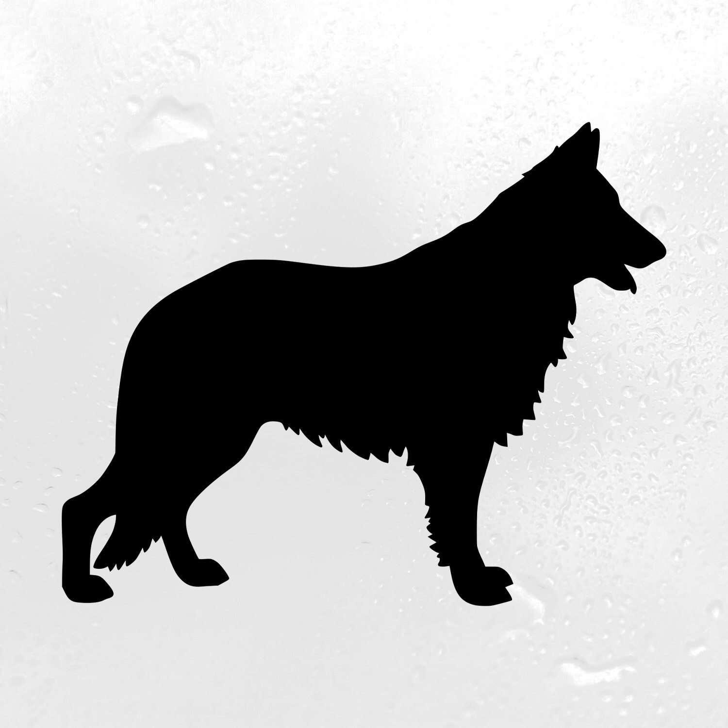 German Shepherd Heartbeat Vinyl Decal V4 | Alsatian Dog Puppy | Die Cut Sticker