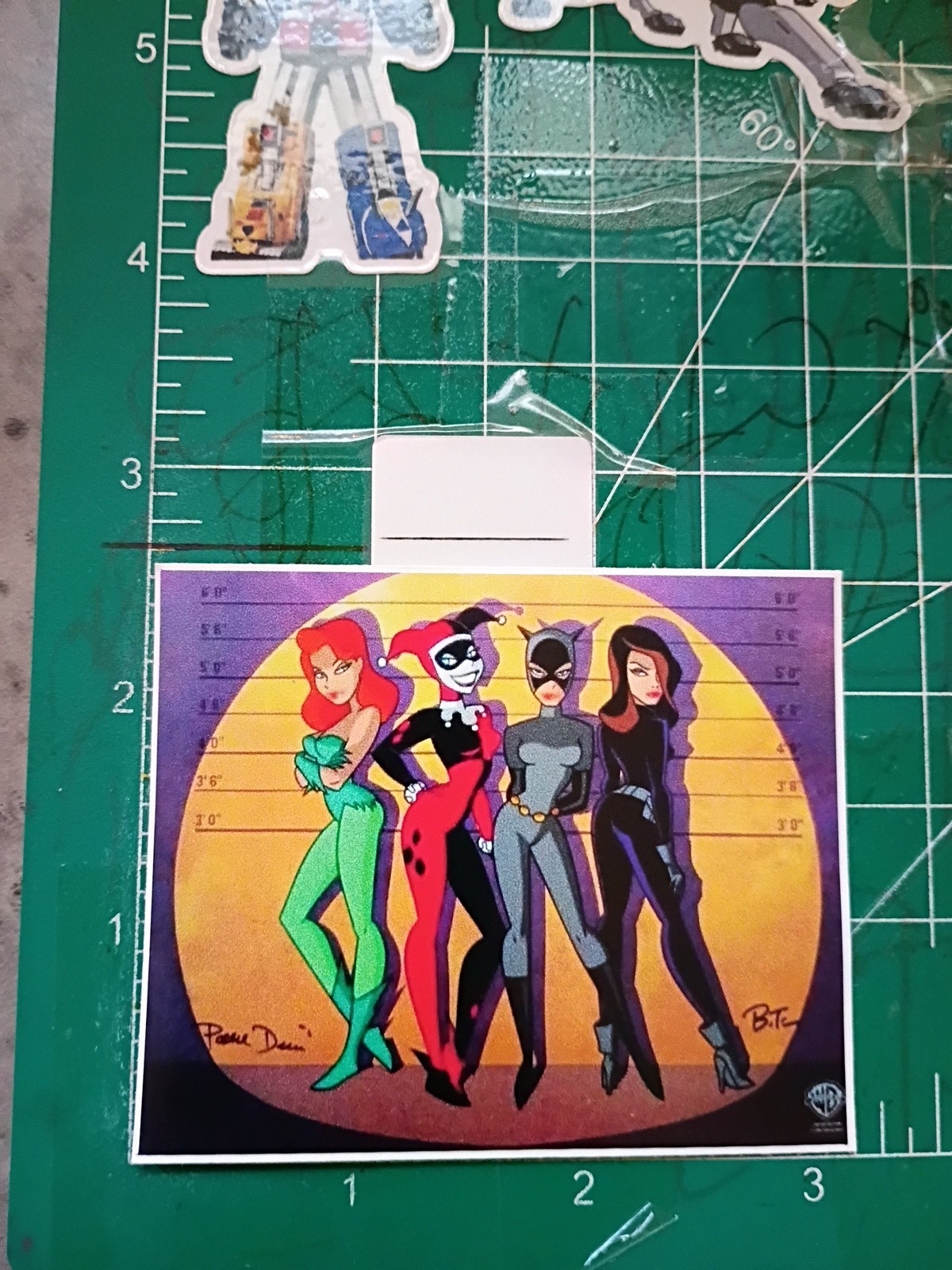 BATMAN THE ANIMATED SERIES X VILLIANS SQUAD X VYNIL HIGH-GLOSS STICKERx3x2.75"