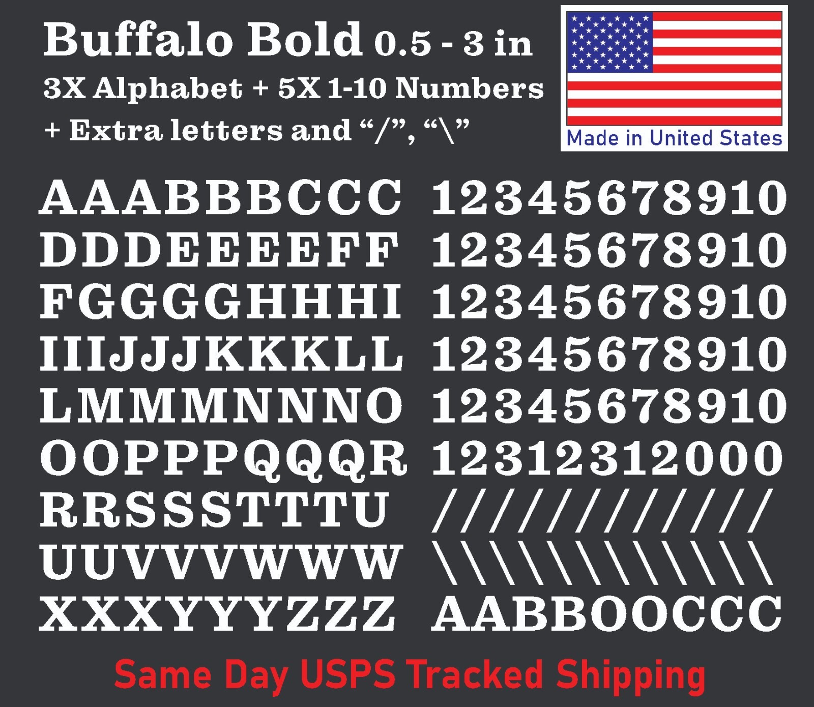 3XAlphabet & 0-10 Vinyl Decal Numbers – A-Z+0-10 Mailbox Address Decal Stickers
