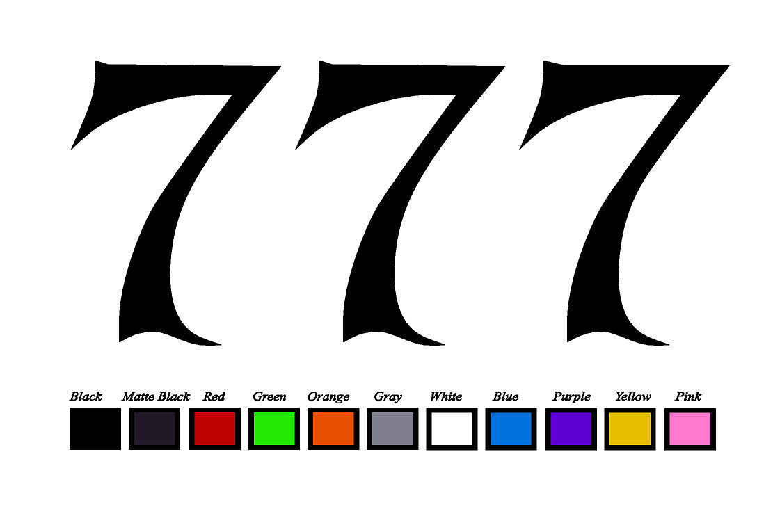 Lucky 7's LOGO Vinyl Decal Sticker Emblem Car Truck Window 4" 6" 8"