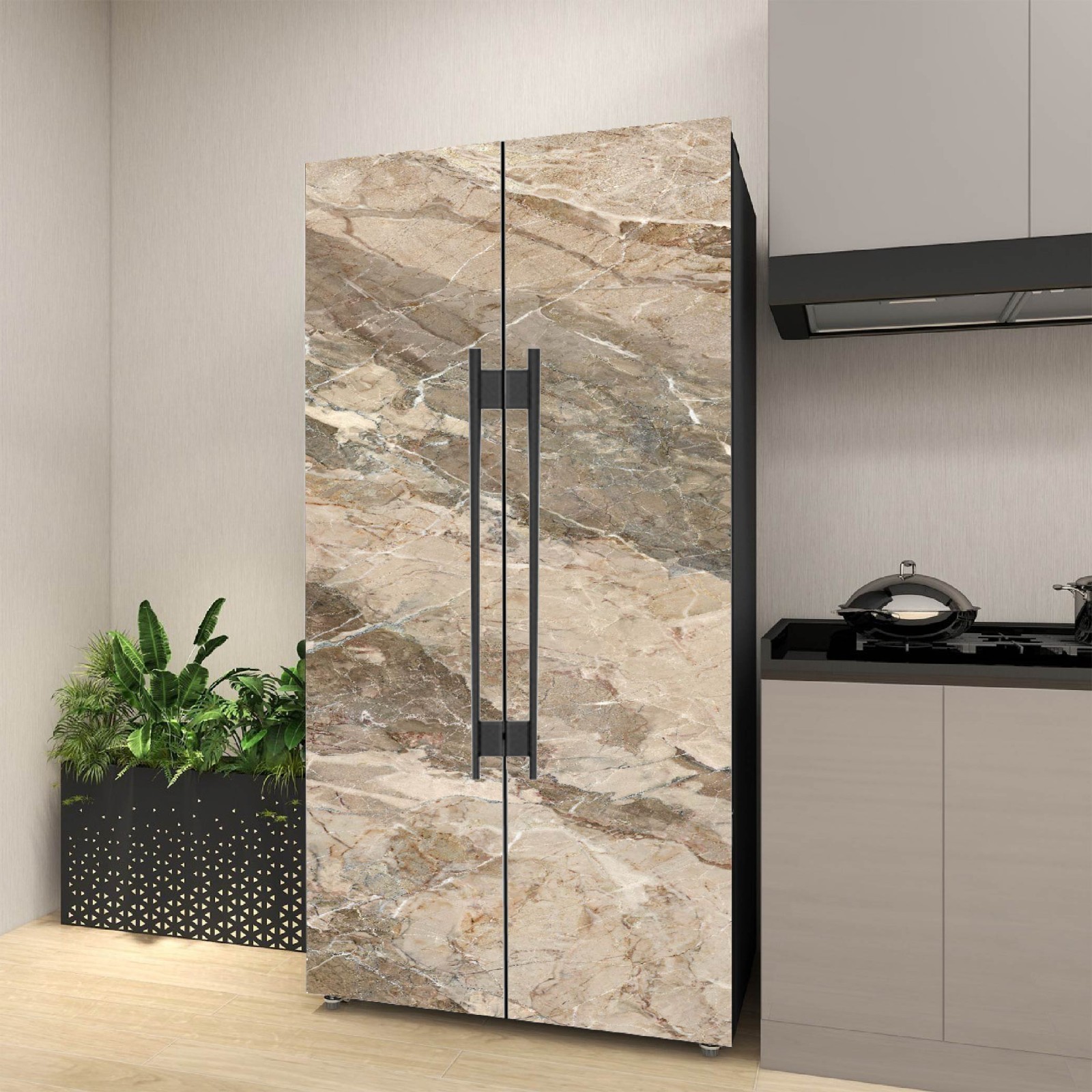Marble Refrigerator Wrap, Home Kitchen Decor Upgrade