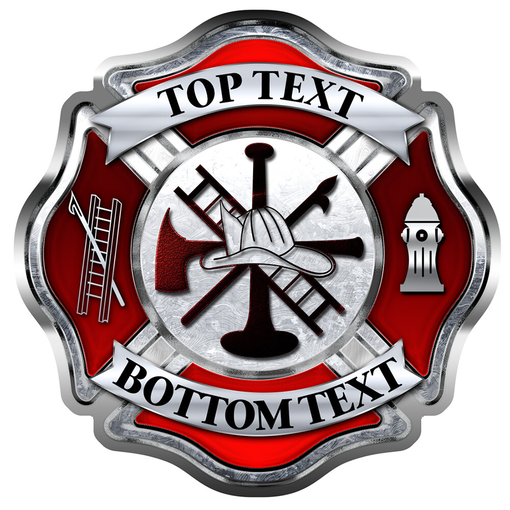 CUSTOM Firefighter Sticker – Personalized vinyl decal Car Truck Window Maltese