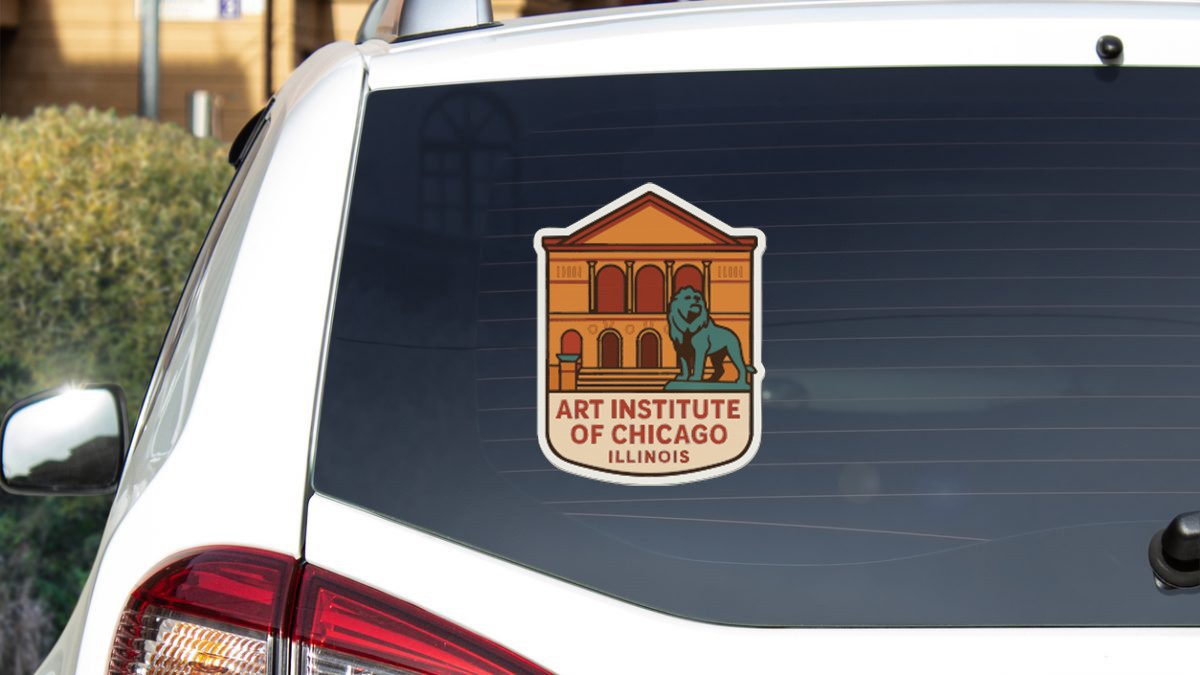 Art Institute of Chicago Illinois Sticker Decal Vinyl Die-Cut Symbolic Landmark