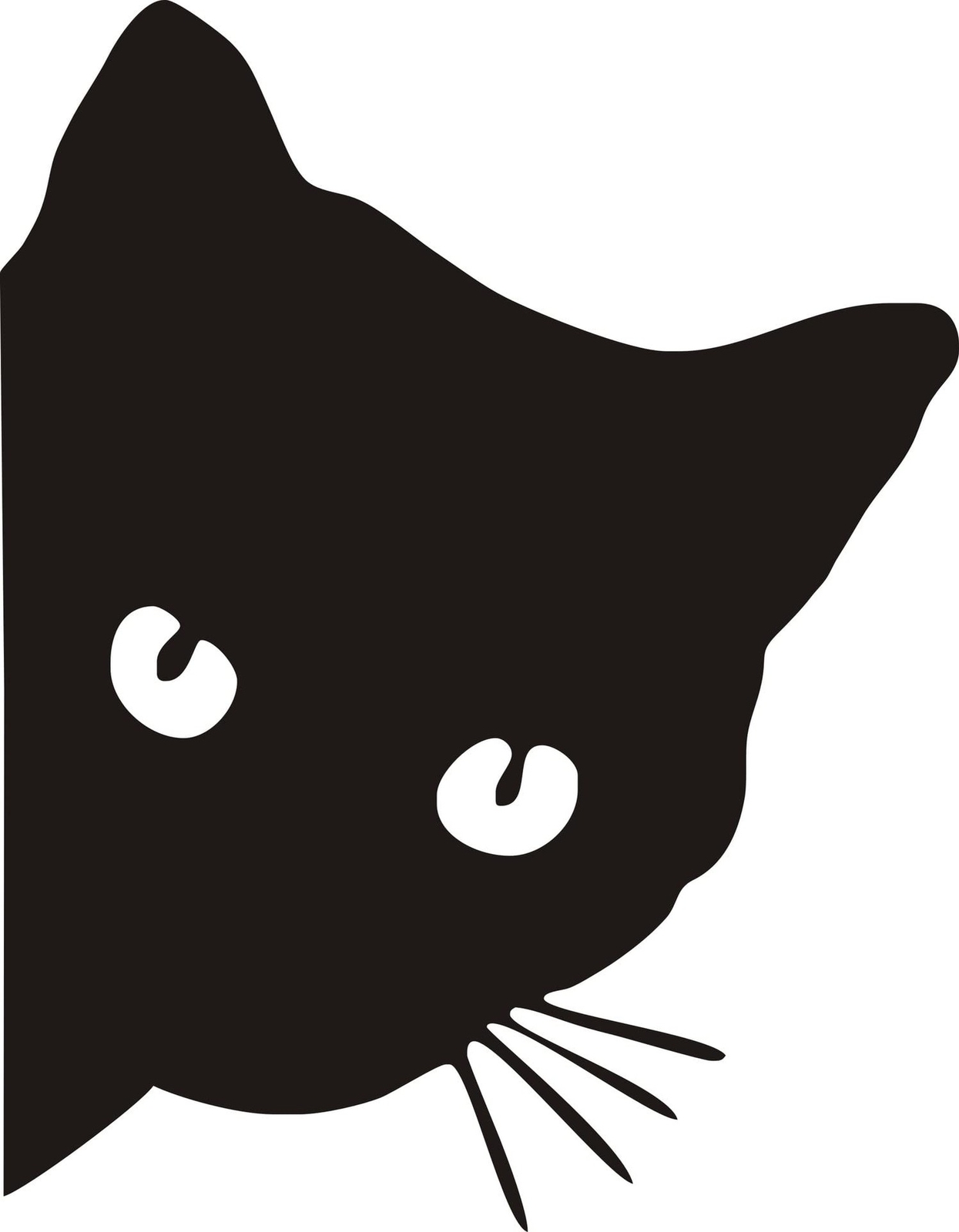 2pcs Washroom Room WC Toilet Seat Stickers A Peeping Cat Animal Pattern Littl…