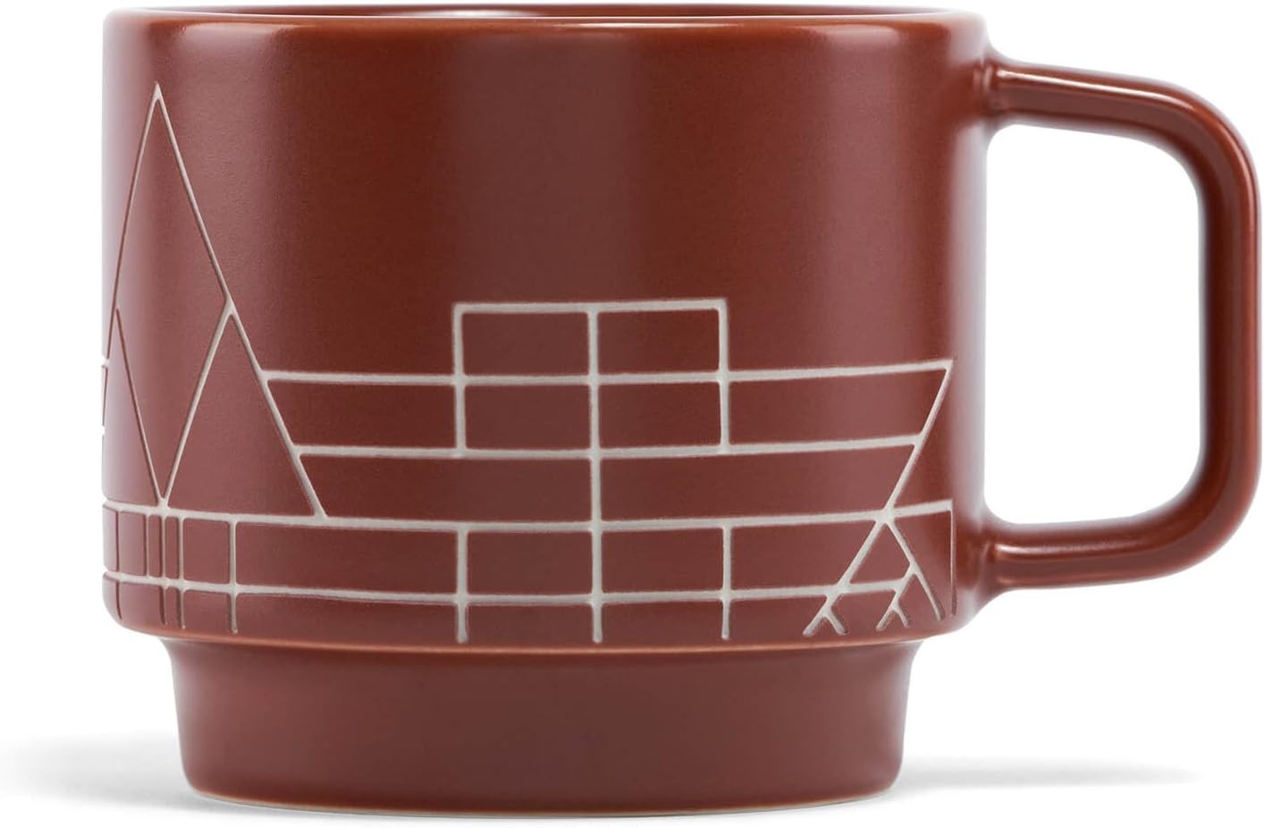 Terra Stoneware Teacup with Saucer, Frank Lloyd Wright, 8 Oz. Stoneware Teacup f