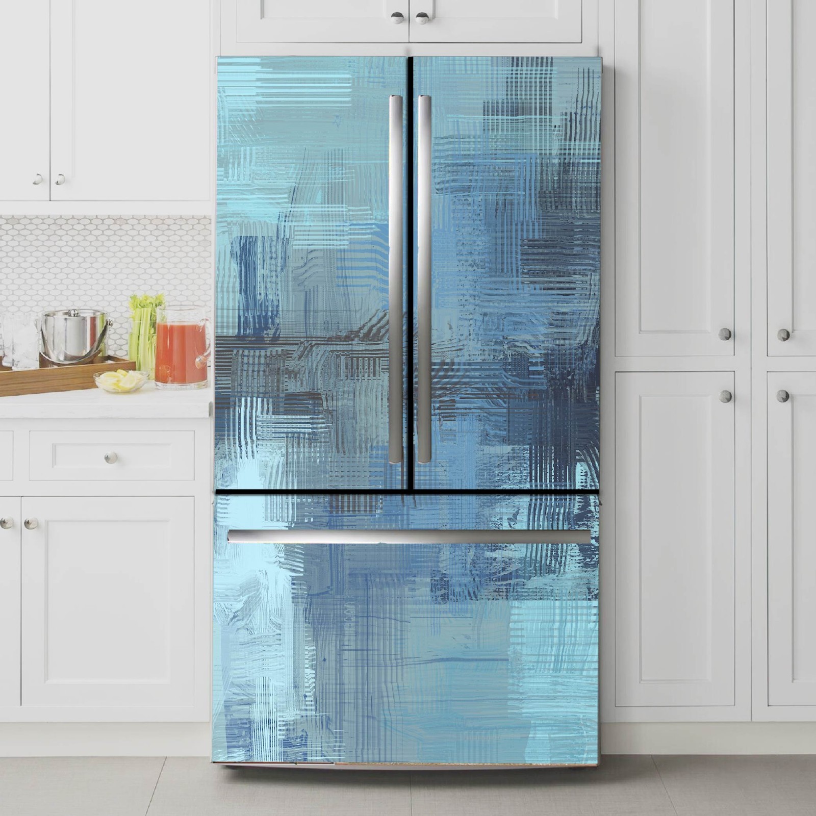 Kitchen Makeover Fridge Wrap Instant Appliance Refresh