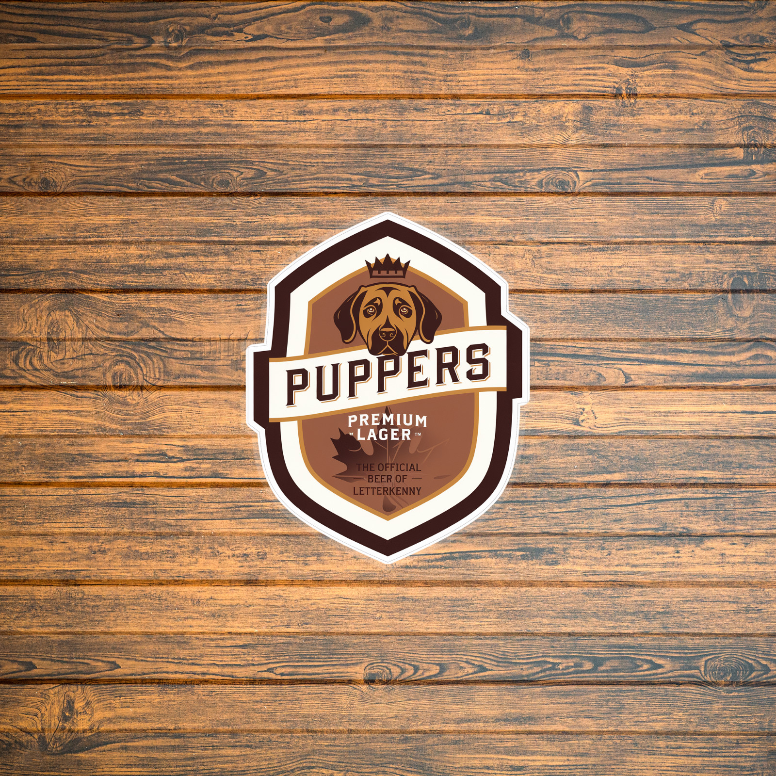 Puppers Premium Lager Sticker – Official Beer of Letterkenny Dog Lover Gift #293