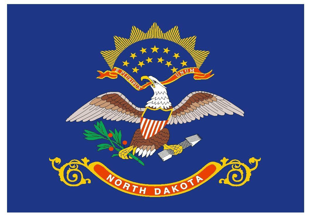 North Dakota State Flag Sticker Decal F357