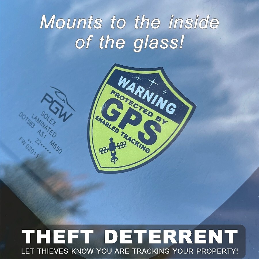 14 PACK GPS Tracking Warning INSIDE MOUNT Theft Deterrent Stickers High Quality